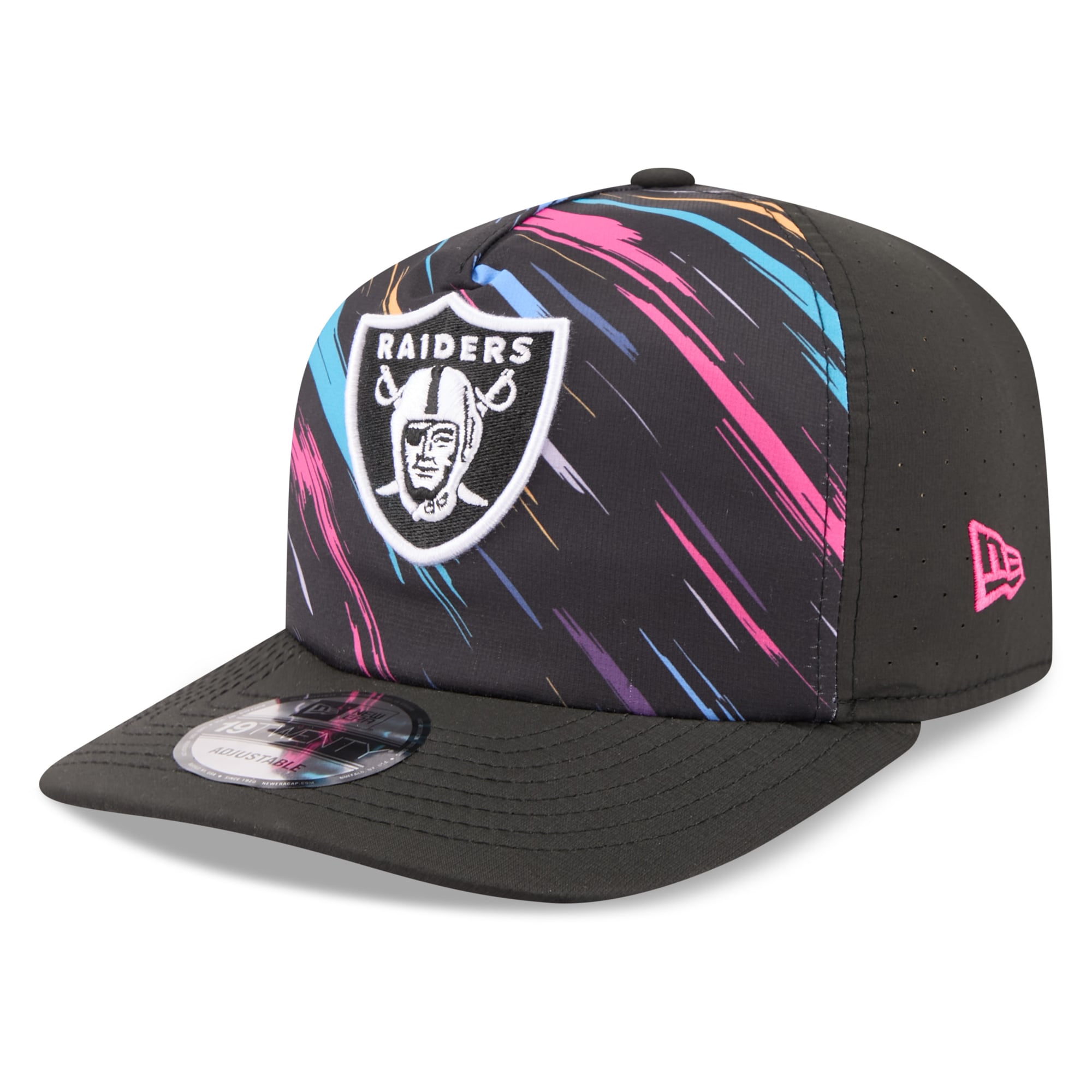 Men's New Era Black Las Vegas Raiders 2026 NFL Crucial Catch 19TWENTY Adjustable Hat