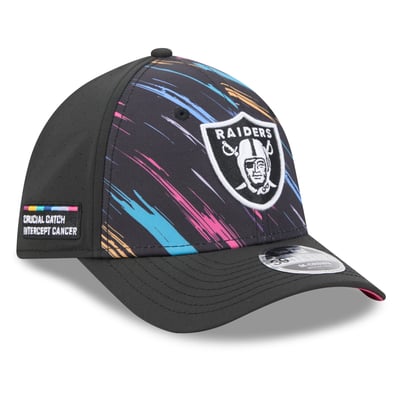 Las Vegas Raiders New Era 2026 NFL Crucial Catch 39THIRTY M-Crown Stretch Hat - Black