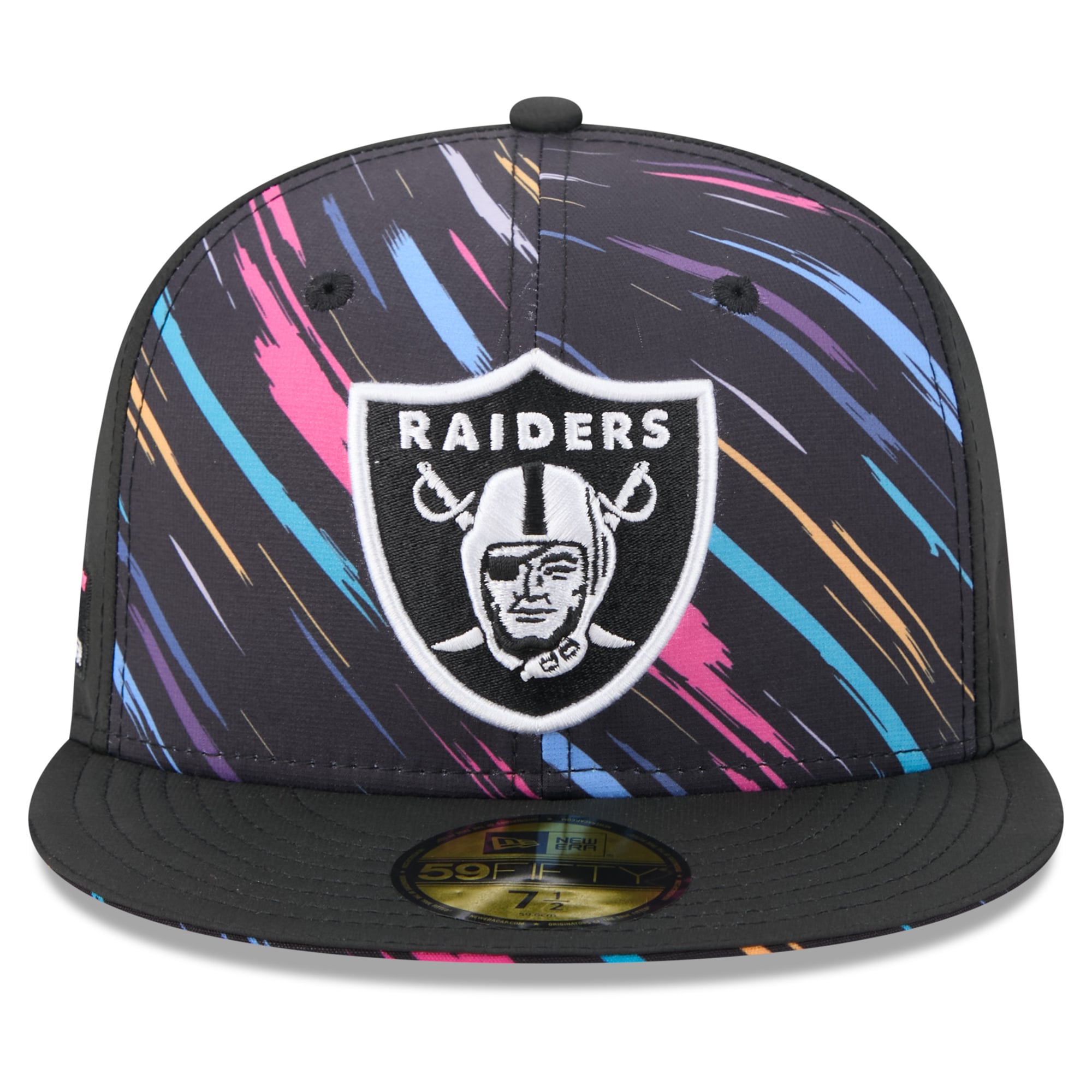 Men's New Era Black Las Vegas Raiders 2026 NFL Crucial Catch 59FIFTY Fitted Hat