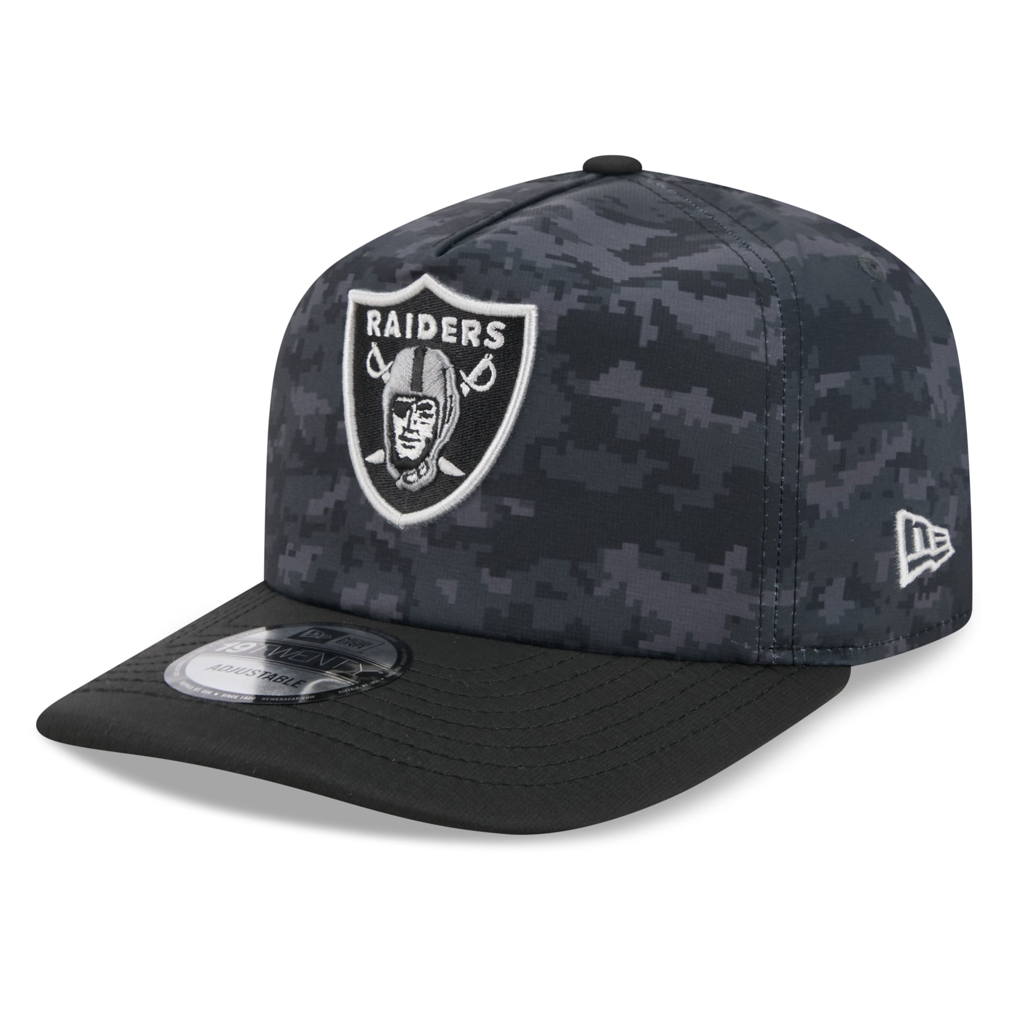 Men's New Era Black Las Vegas Raiders 2026 Salute To Service 19TWENTY Adjustable Hat