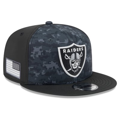 Las Vegas Raiders New Era 2026 Salute To Service 9FIFTY Snapback Hat - Black