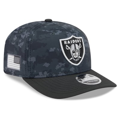 Las Vegas Raiders New Era 2026 Salute To Service 9SEVENTY Adjustable Hat - Black