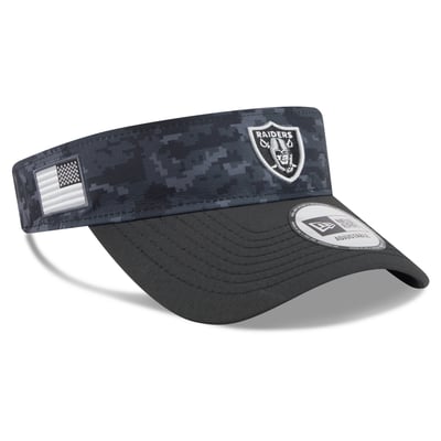 Las Vegas Raiders New Era 2026 Salute To Service Adjustable Visor - Black