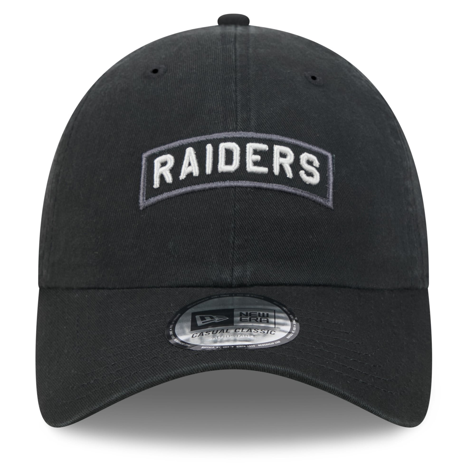 Casquette New Era noire pour homme, Las Vegas Raiders 2026 Salute To Service, style classique décontracté et ajustable