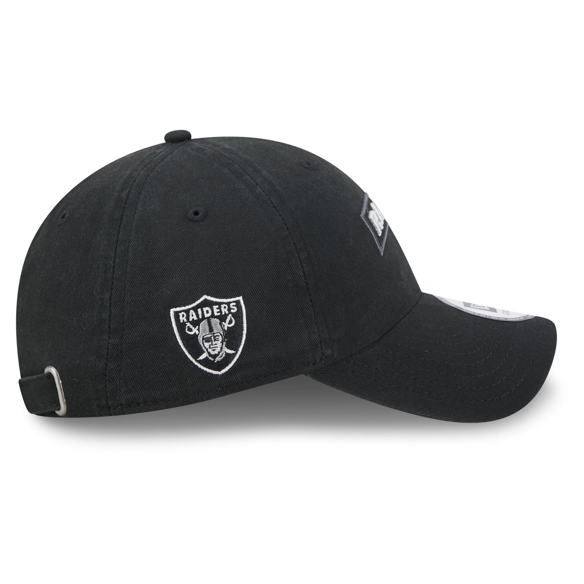 Casquette New Era noire pour homme, Las Vegas Raiders 2026 Salute To Service, style classique décontracté et ajustable