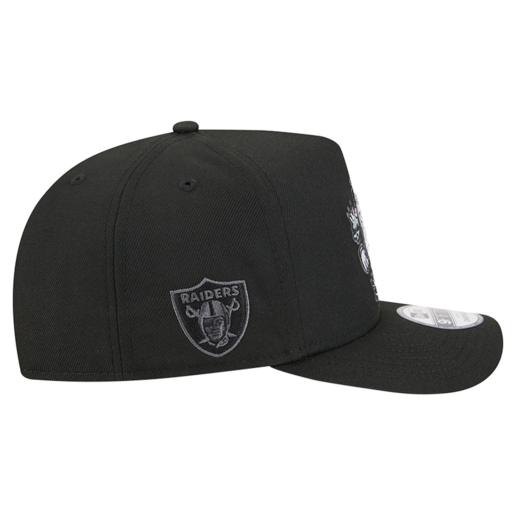 Men's New Era Black Las Vegas Raiders Cartoon A-Frame 9FIFTY Snapback