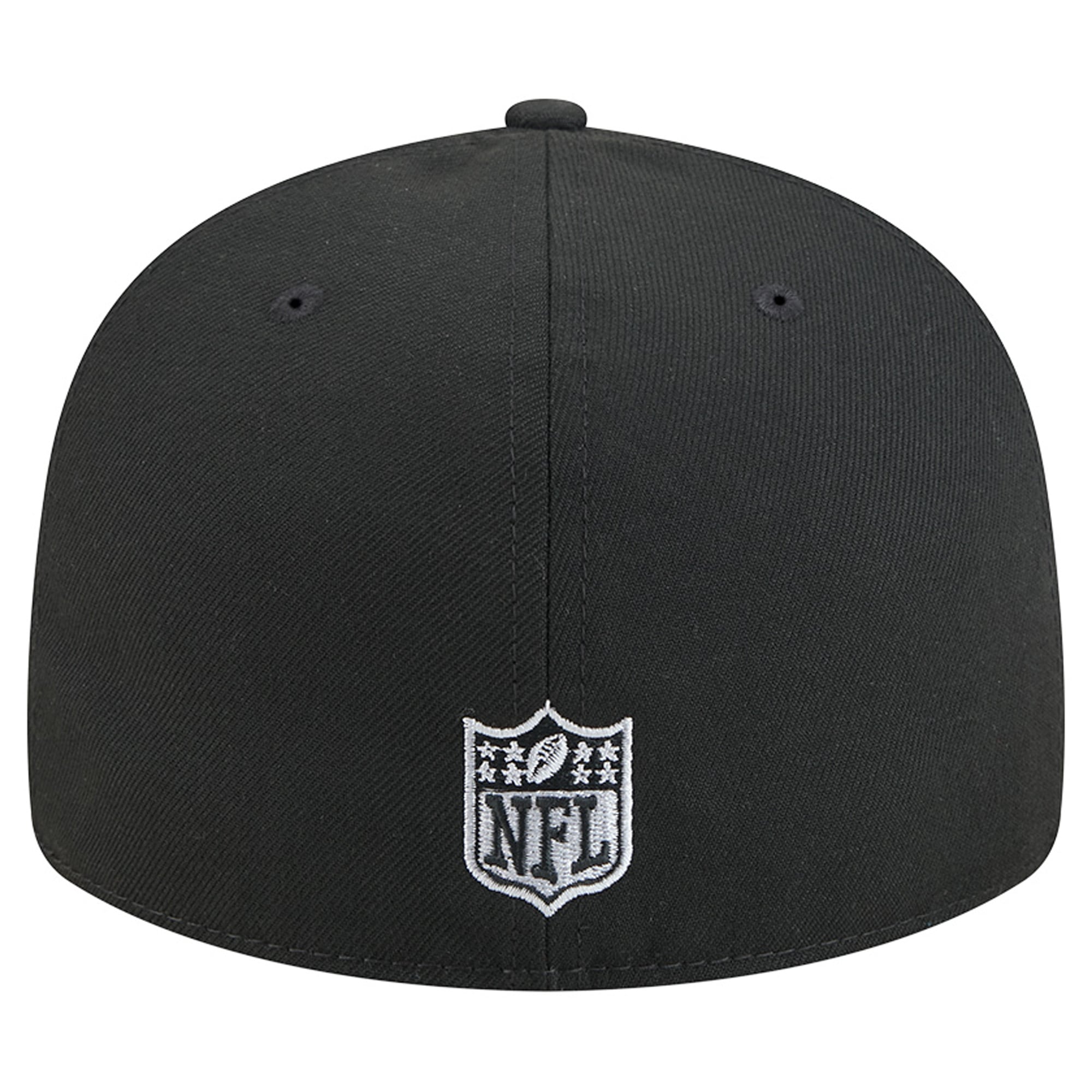 Casquette ajustée New Era noire pour homme, modèle 59FIFTY, avec pin's City Pin des Raiders de Las Vegas.