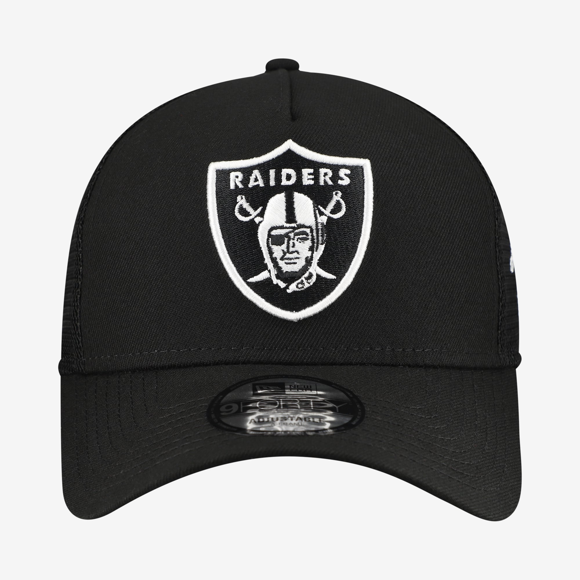 Men's New Era Black Las Vegas Raiders City Script 9FORTY A-Frame Adjustable Hat