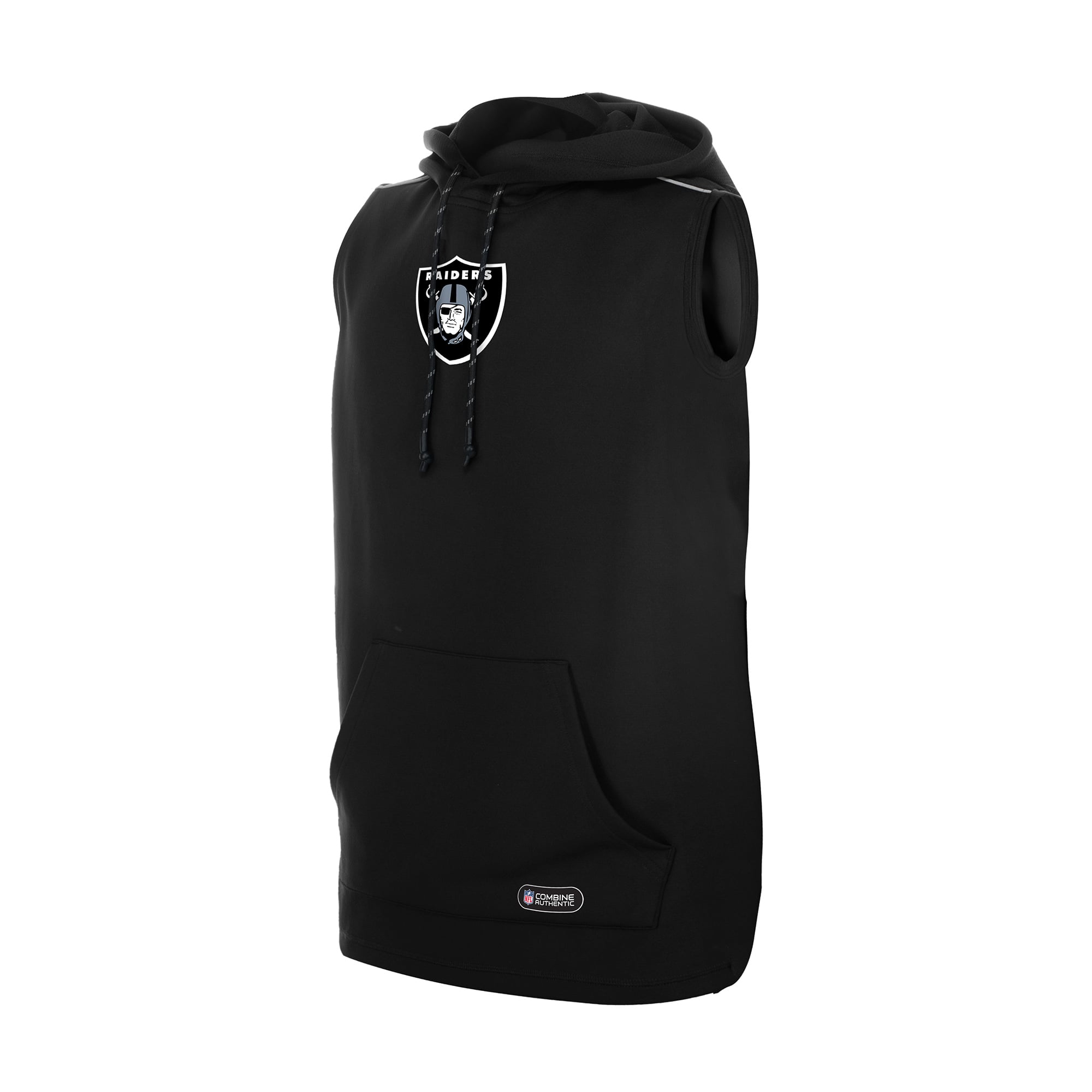 Men's New Era Black Las Vegas Raiders Combine Authentic Sleeveless Hoodie