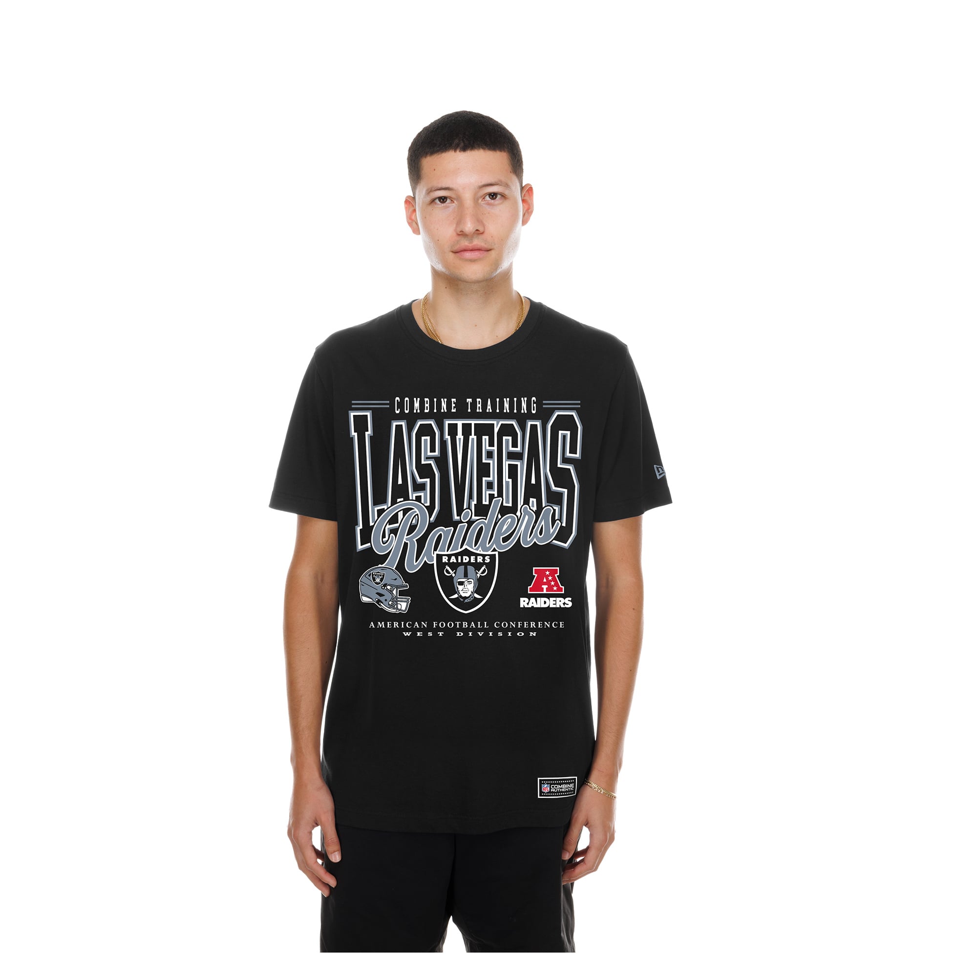 Men's New Era Black Las Vegas Raiders Combine Authentic T-Shirt