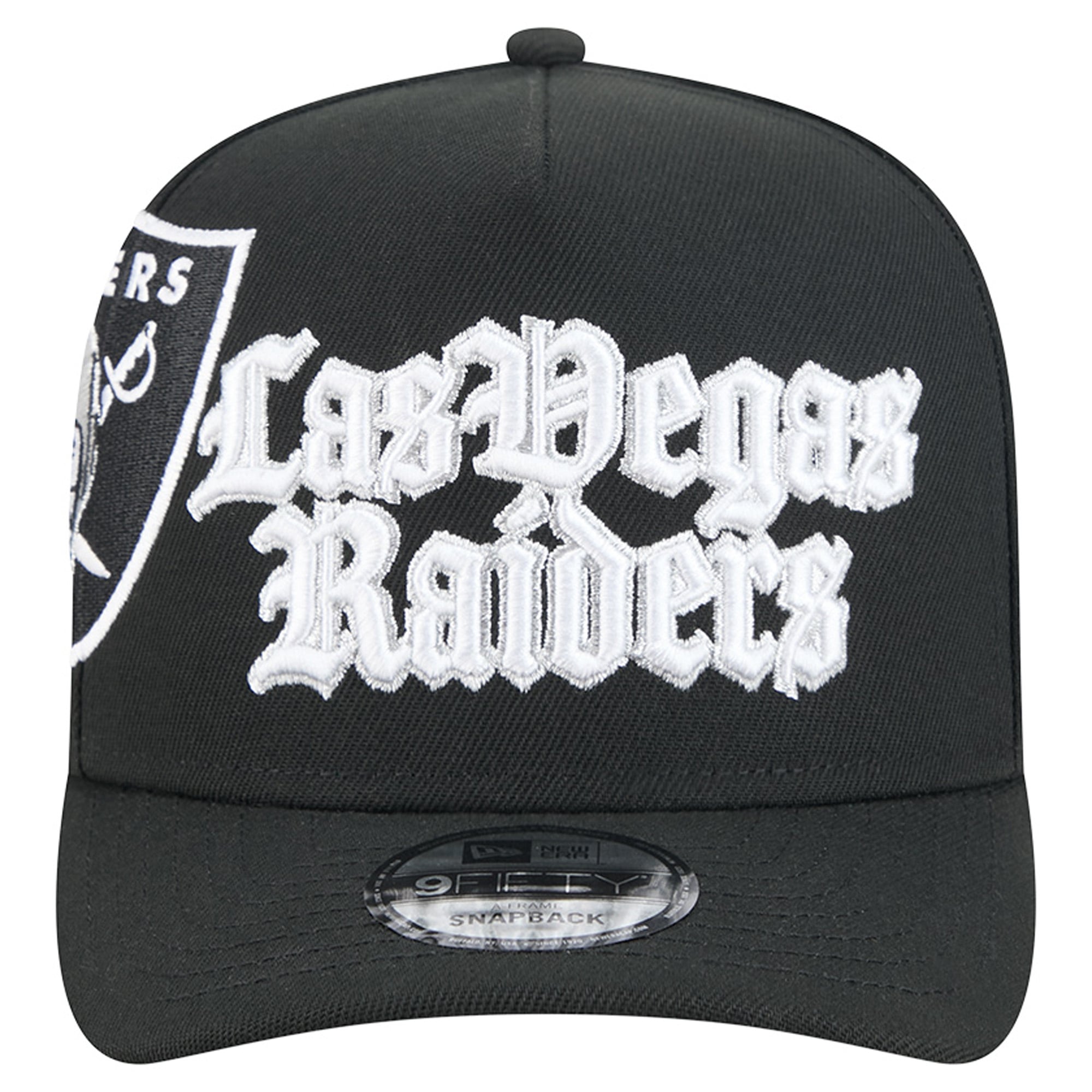 Men's New Era Black Las Vegas Raiders Proud A-Frame 9FIFTY Snapback Hat