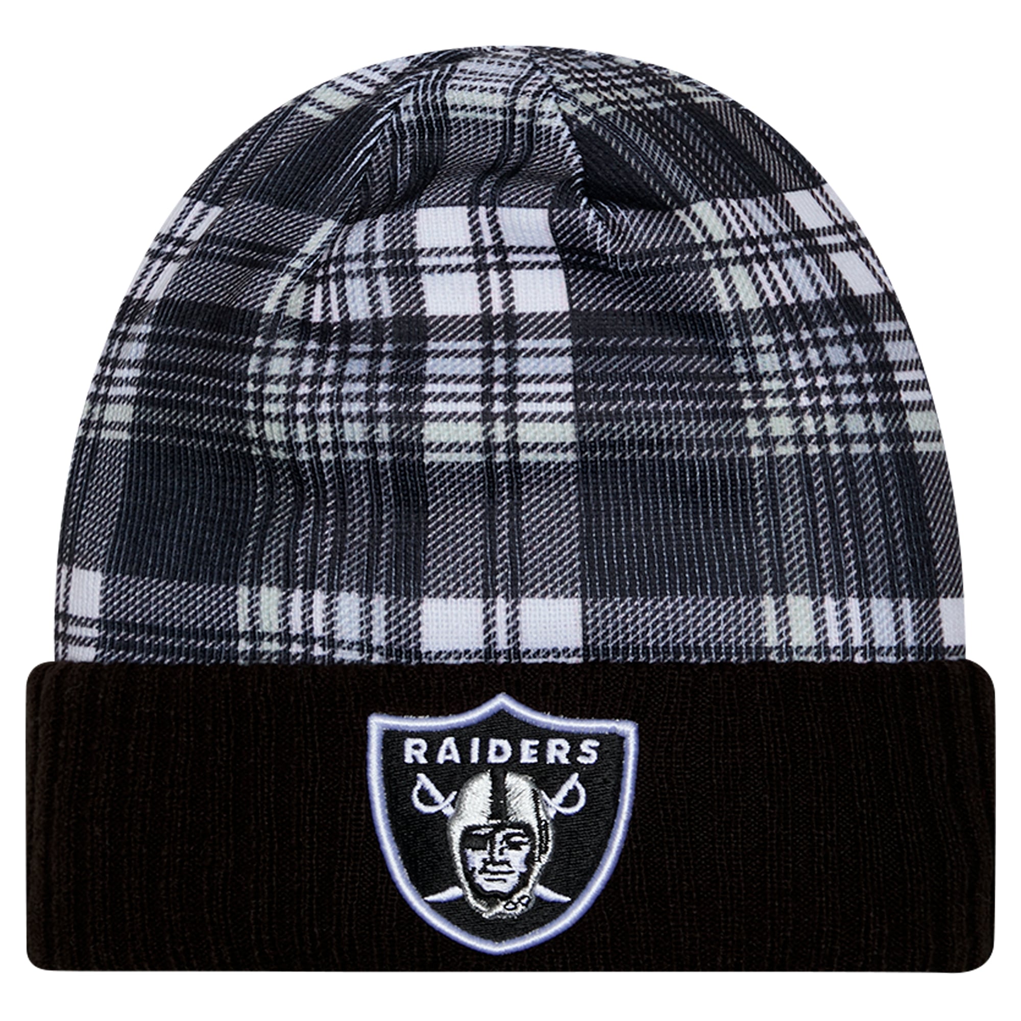 Men's New Era Black Las Vegas Raiders Sideline Statement Cuffed Knit Hat