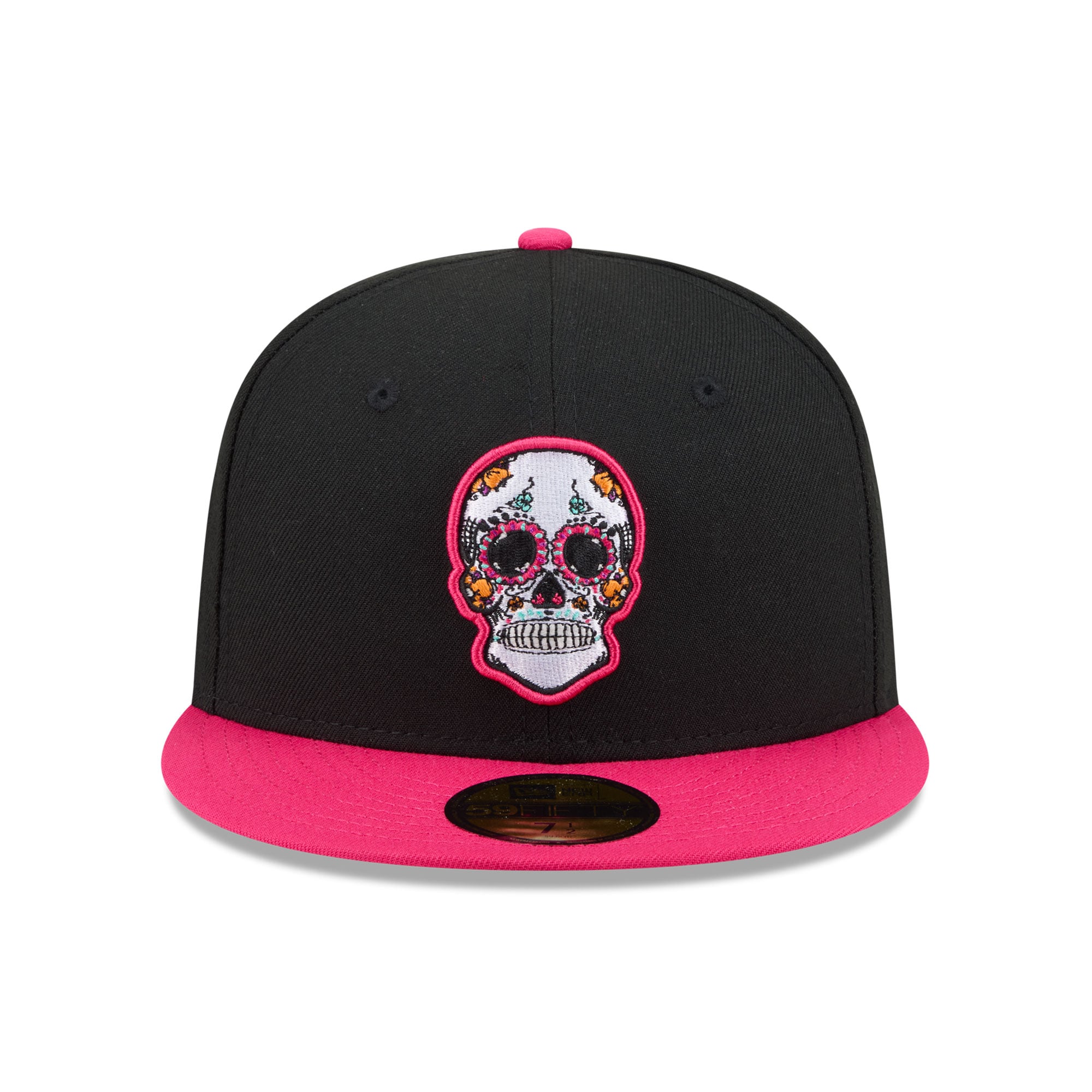 Casquette ajustée New Era 59FIFTY noire et rose pour homme, Las Vegas Raiders, édition spéciale Jour des Morts