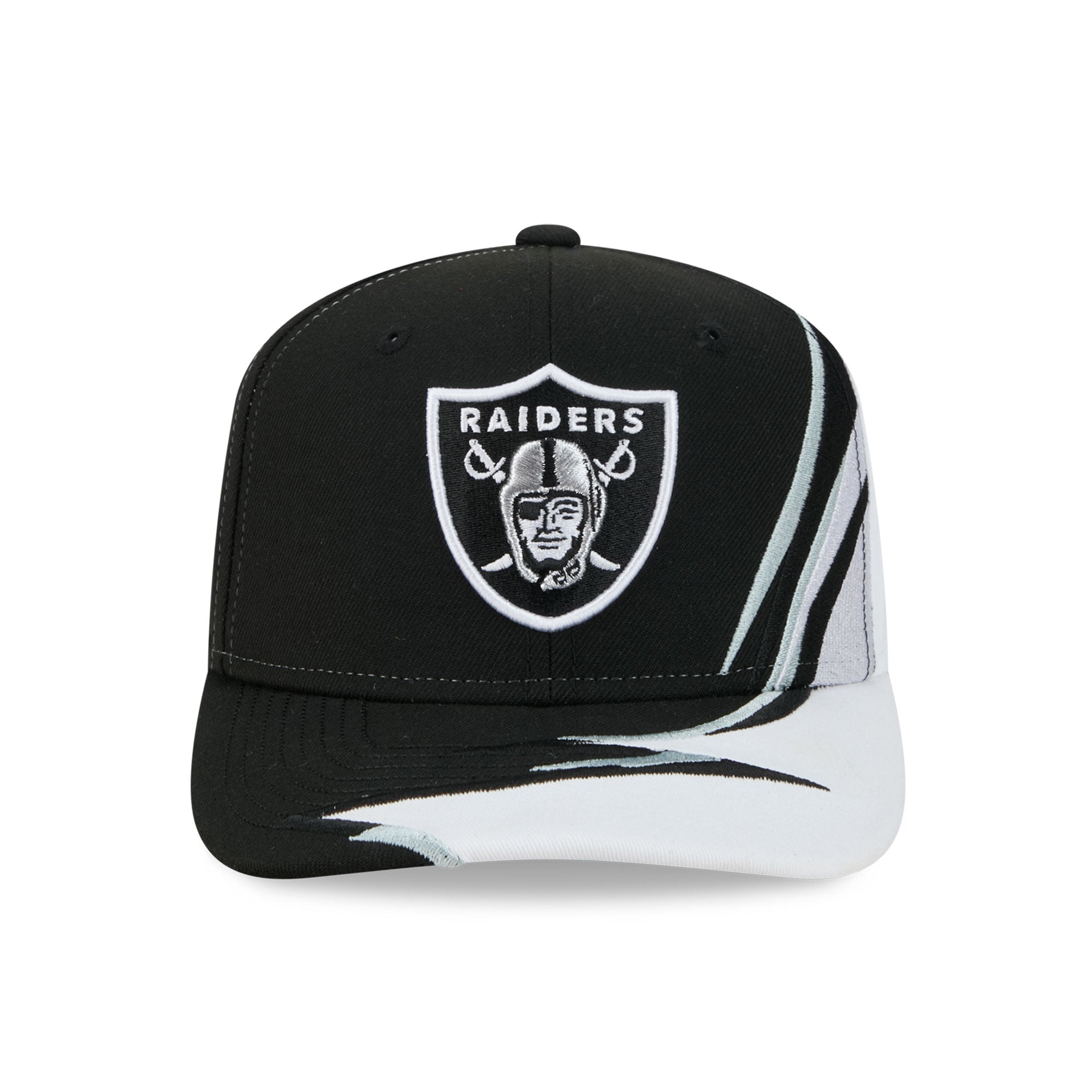 Men's New Era Black/White Las Vegas Raiders Fan 9SEVENTY Adjustable Hat