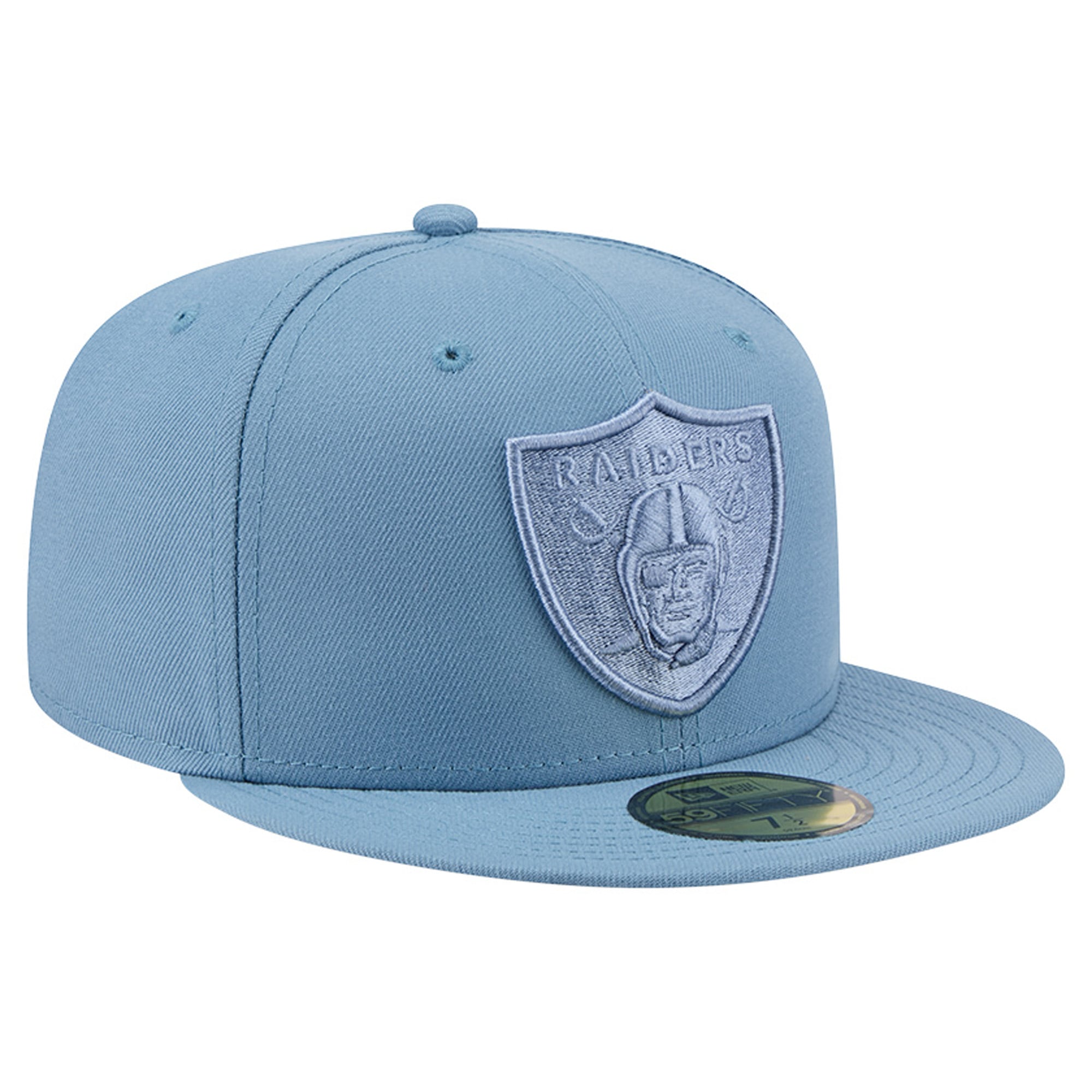 Casquette ajustée New Era 59FIFTY bleue pour homme, collection Las Vegas Raiders