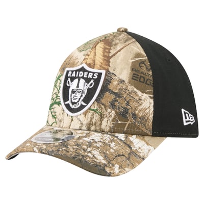 Las Vegas Raiders New Era Team Collection RealTree 39THIRTY M-Crown A-Frame Flex Hat - Camo/Black