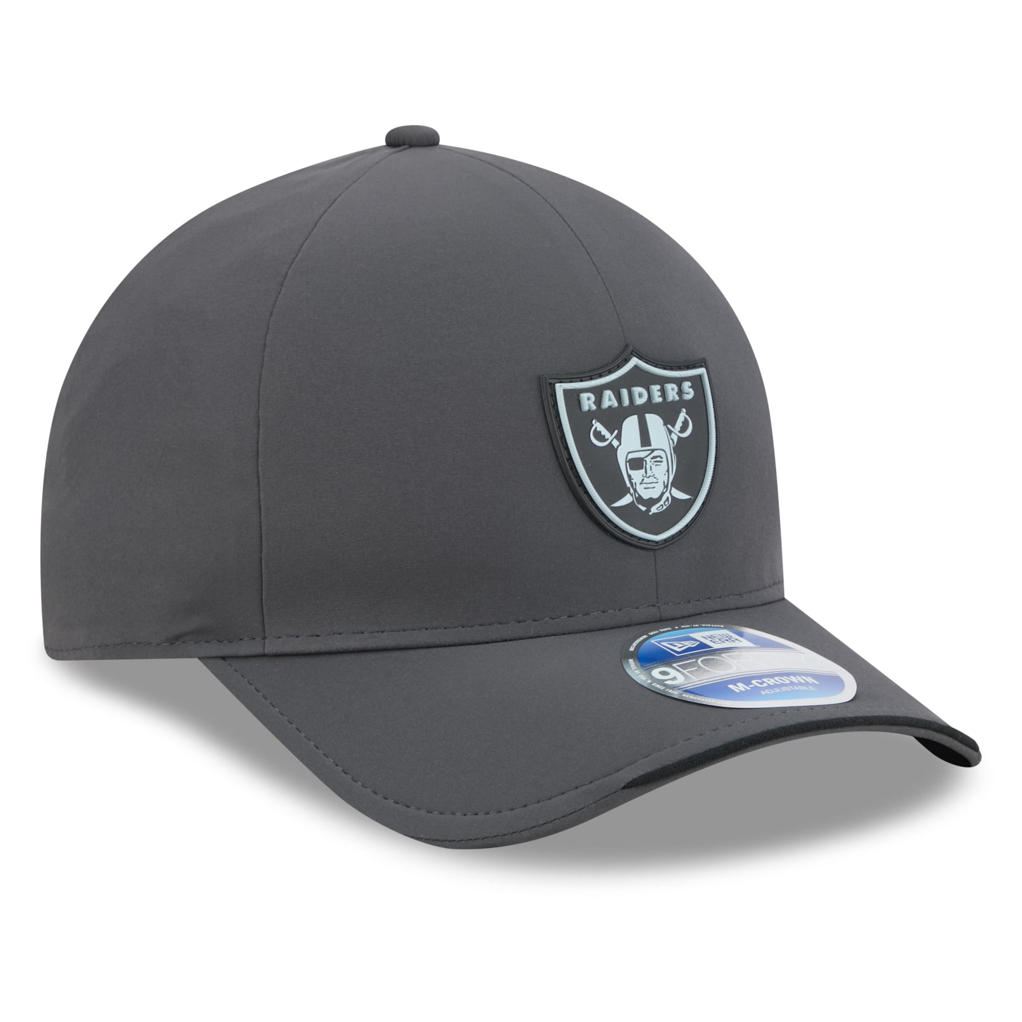 Casquette ajustable New Era 9FORTY M-Crown pour homme, couleur anthracite, Las Vegas Raiders 2026, idéale pour les temps froids.