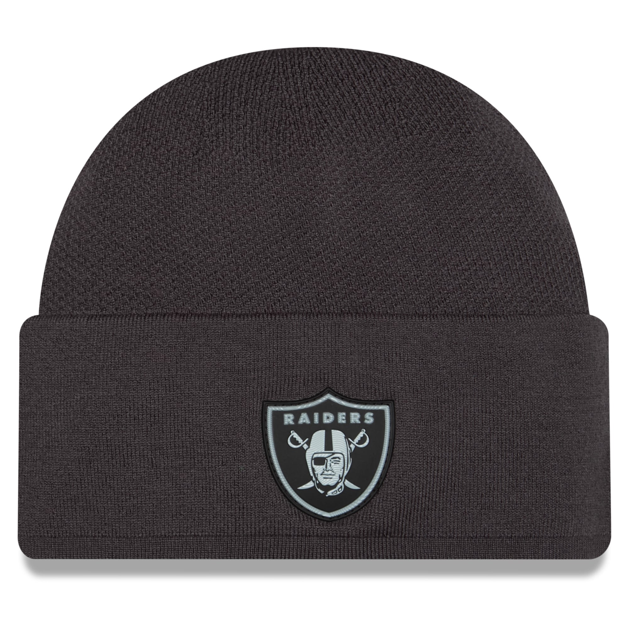Men's New Era Charcoal Las Vegas Raiders 2026 Sideline Cold Weather  Skully Knit Hat