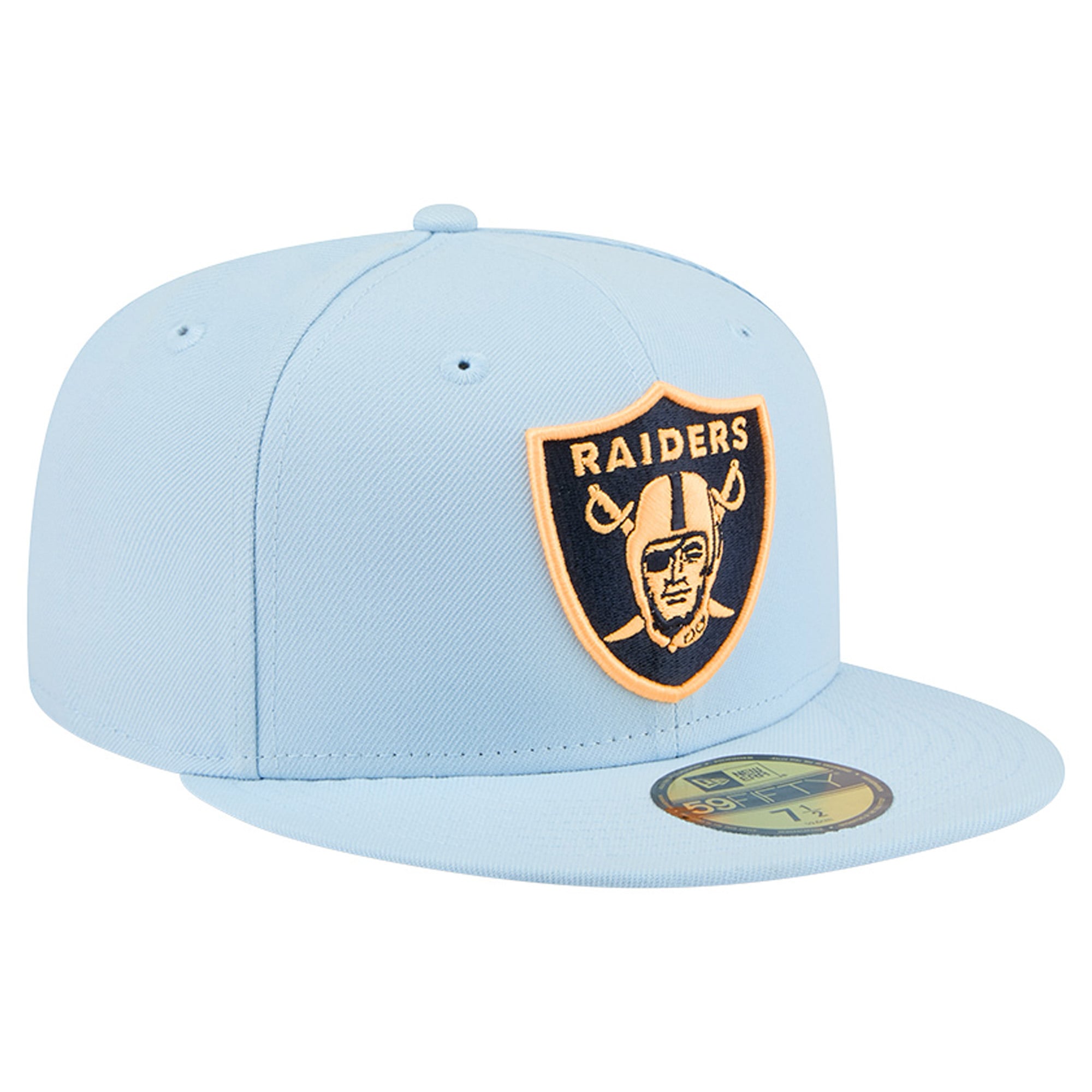 Men's New Era Coastal Blue Las Vegas Raiders 59FIFTY Fitted Hat