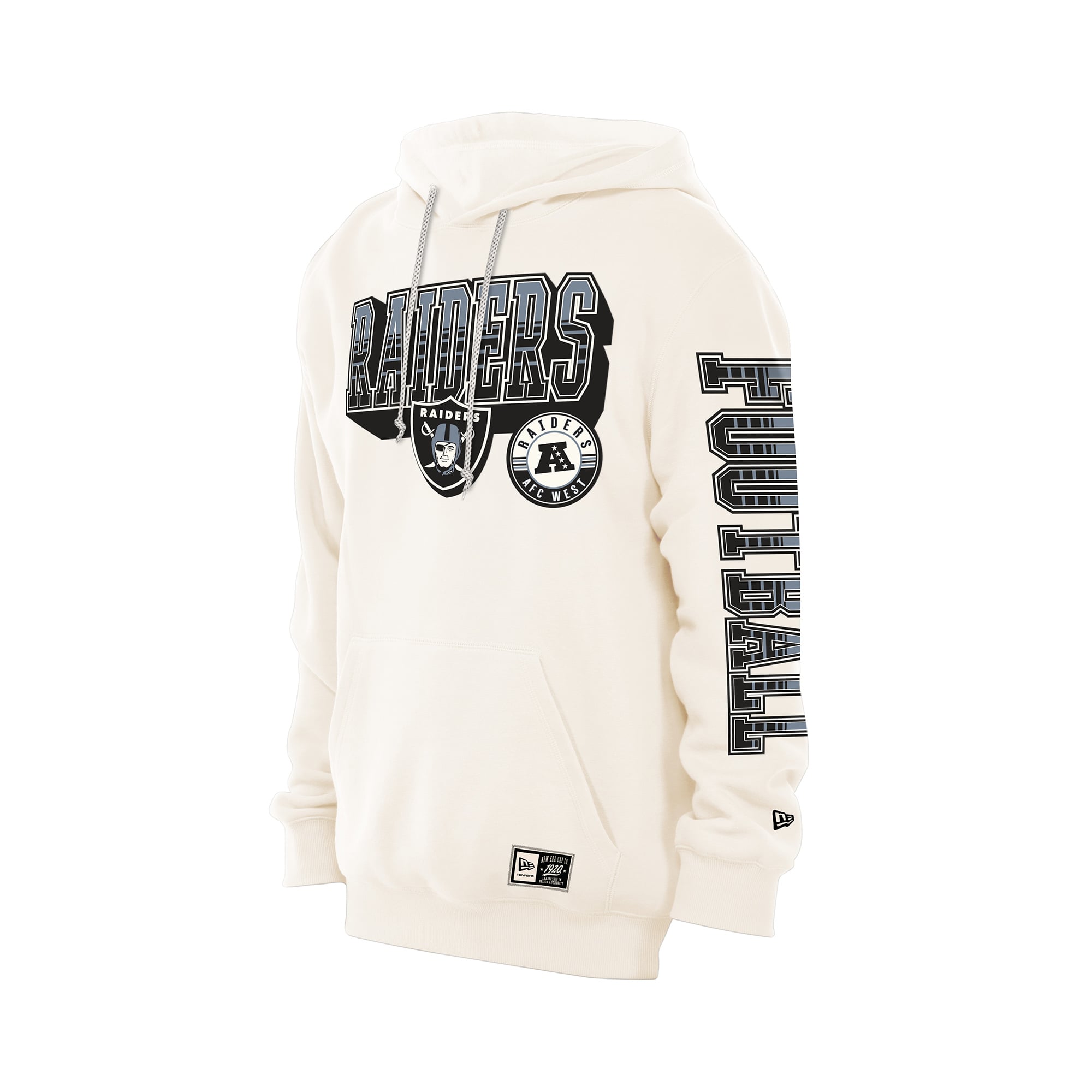 Sweat à capuche New Era crème pour homme, Las Vegas Raiders, couleur Dune Dust