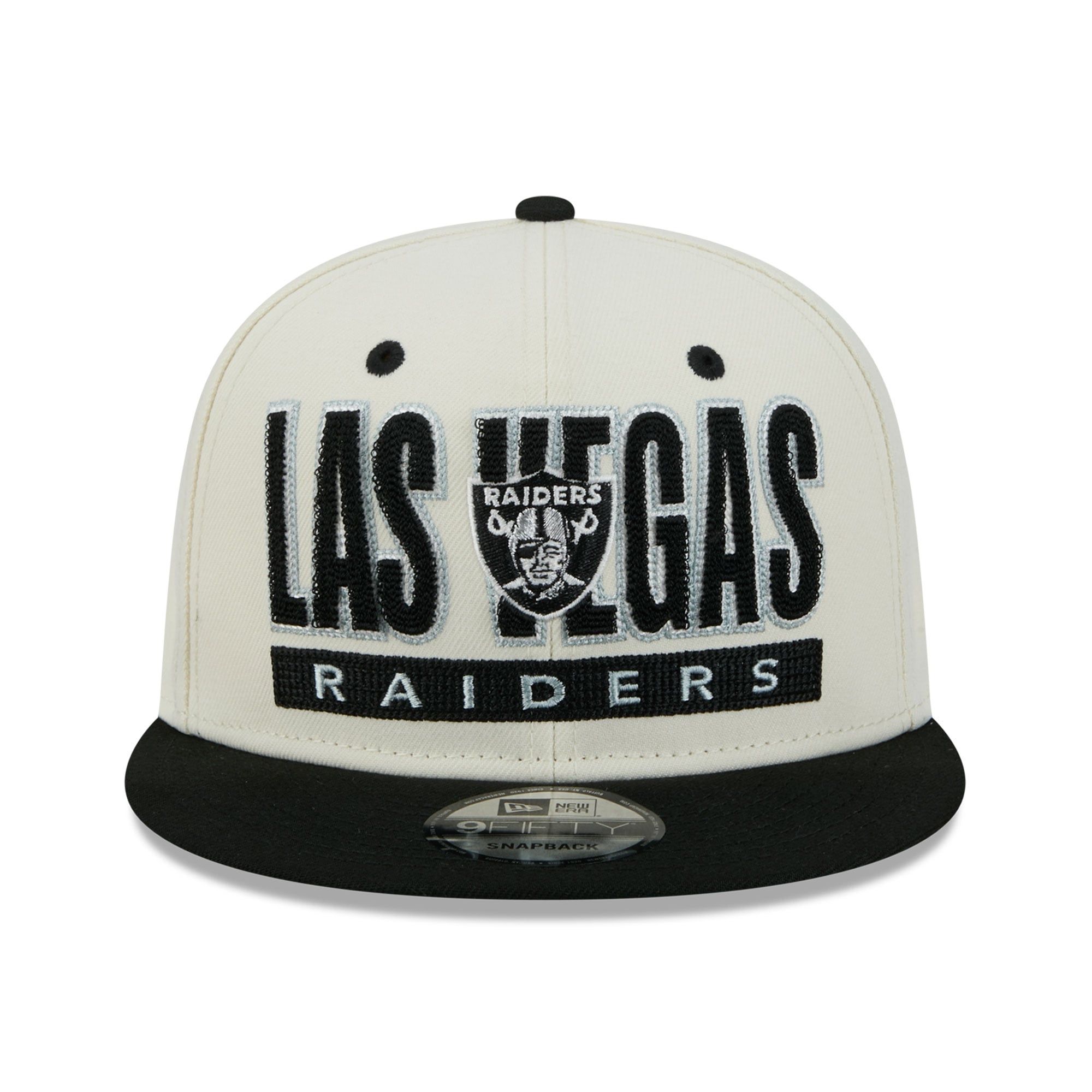 Men's New Era Cream/Black Las Vegas Raiders Classic 9FIFTY Snapback Hat