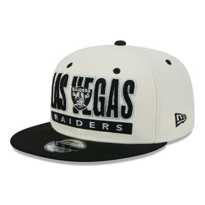 Las Vegas Raiders New Era Classic 9FIFTY Snapback Hat - Cream/Black
