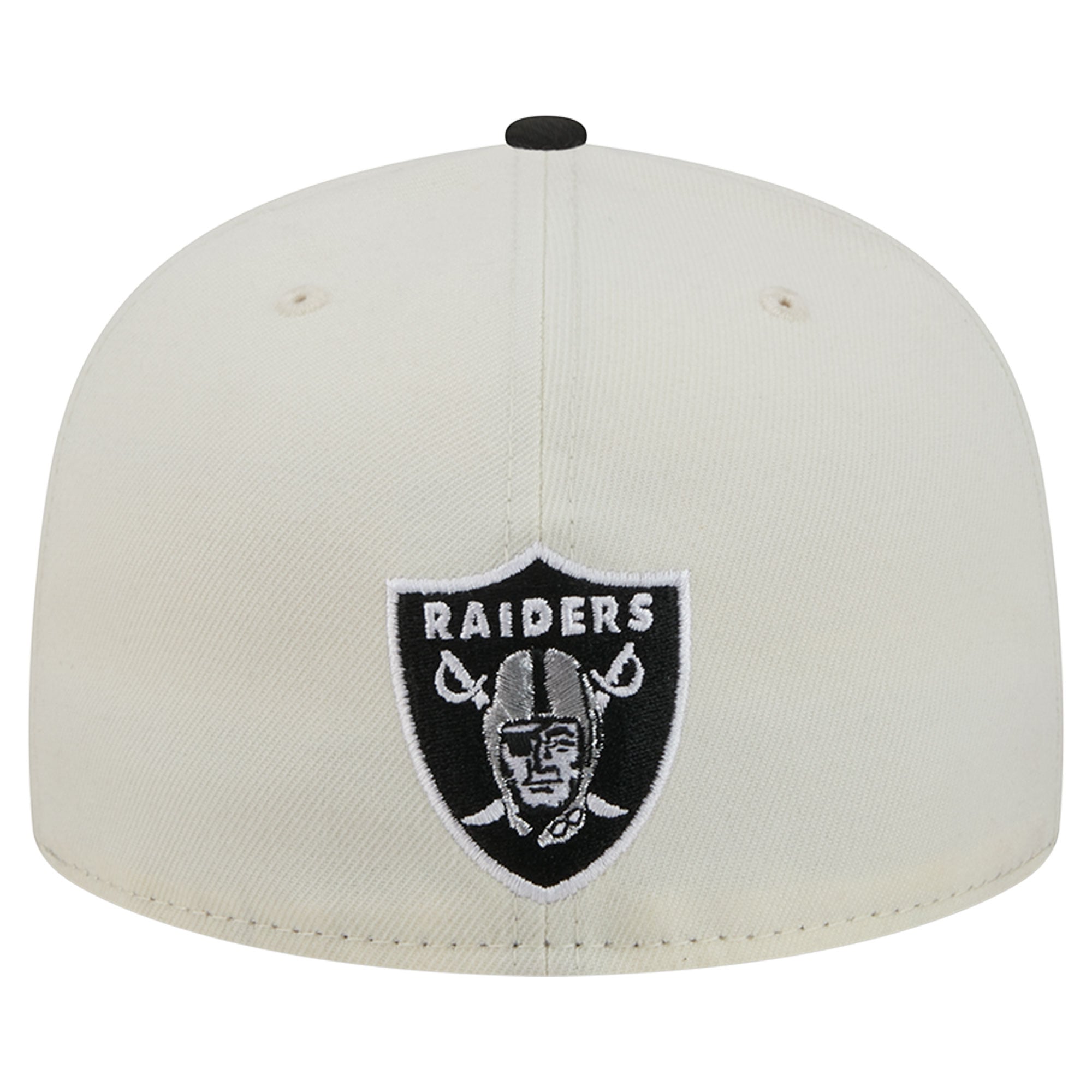 Men's New Era Cream/Black Las Vegas Raiders Deceptor 59FIFTY Fitted Hat