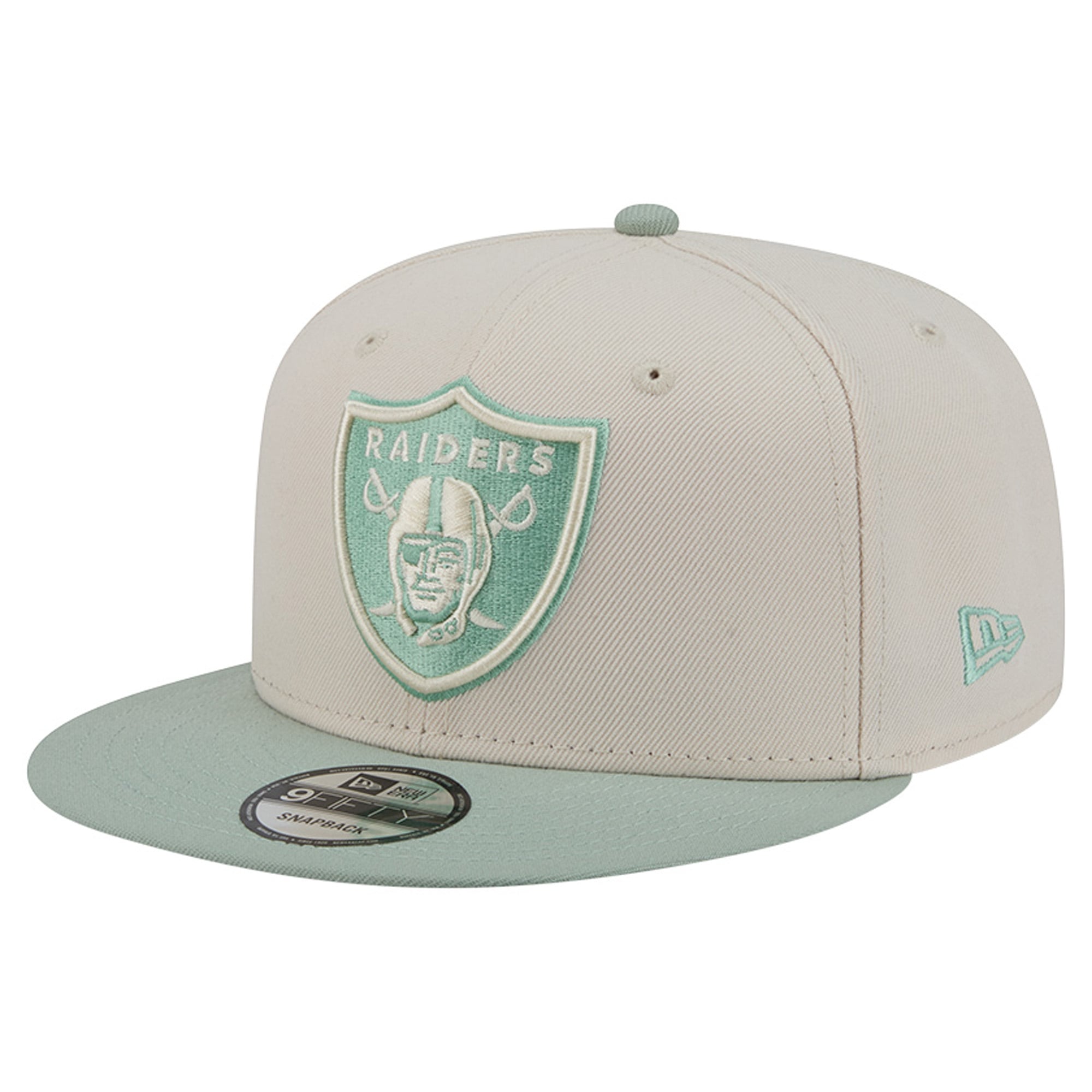 Casquette snapback New Era 9FIFTY bicolore crème/vert clair Las Vegas Raiders pour homme