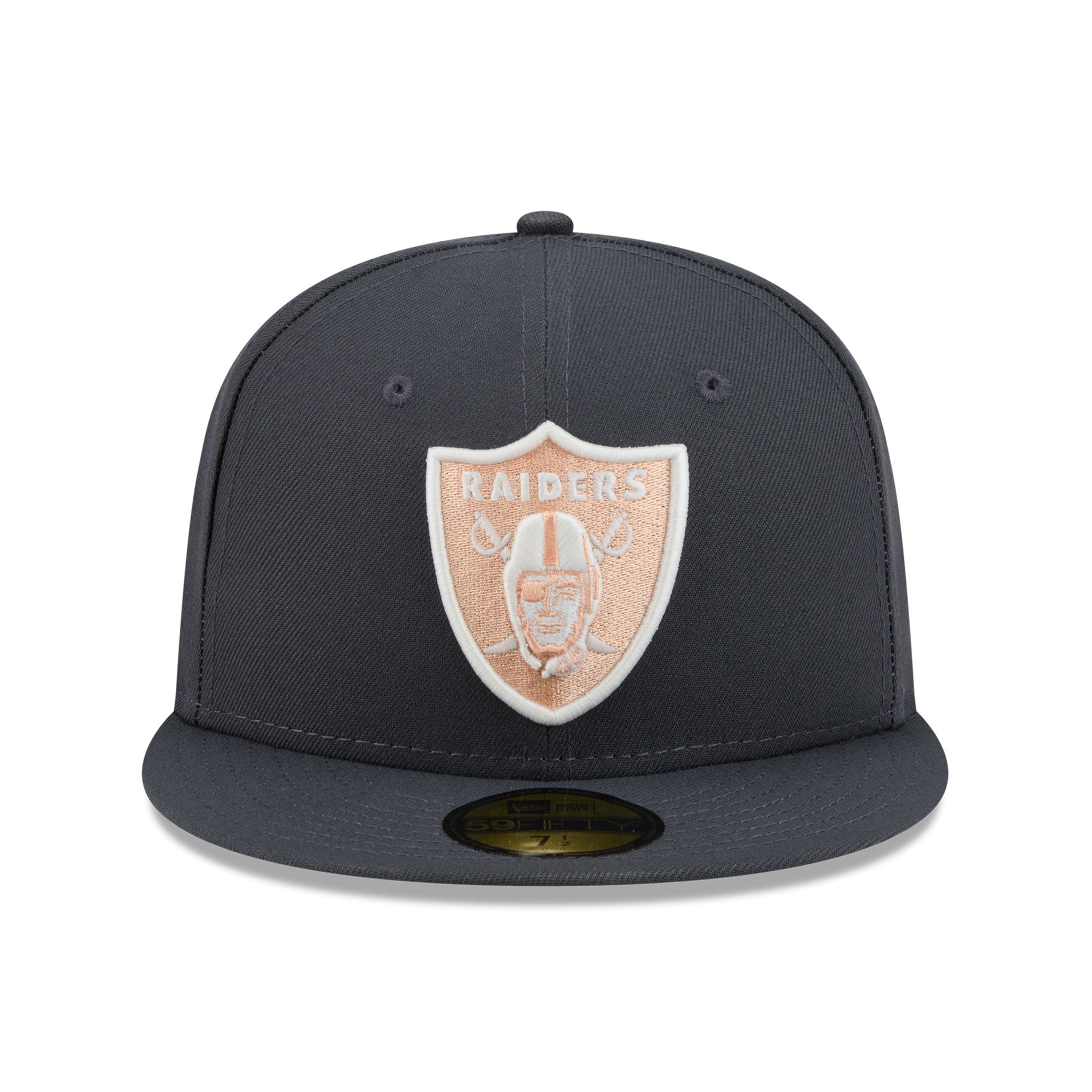 Casquette ajustée New Era 59FIFTY grise pour homme, motif automne des Raiders de Las Vegas