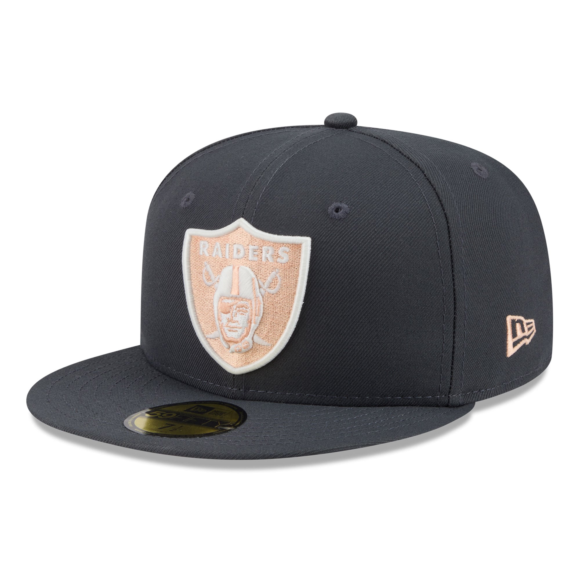 Casquette ajustée New Era 59FIFTY grise pour homme, motif automne des Raiders de Las Vegas