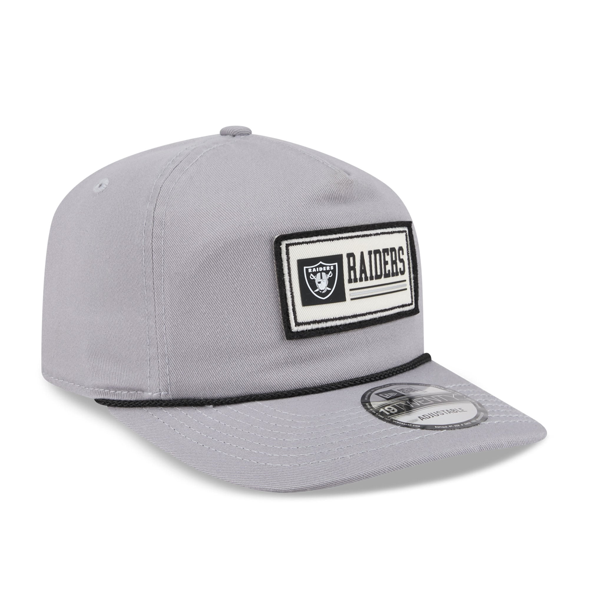 Casquette ajustable New Era grise Las Vegas Raiders pour homme, modèle 19TWENTY