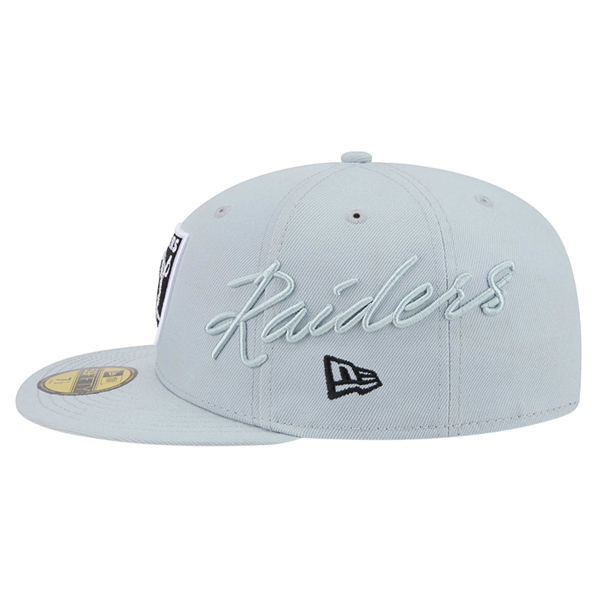 Casquette ajustée New Era 59FIFTY grise pour homme, logo Las Vegas Raiders.