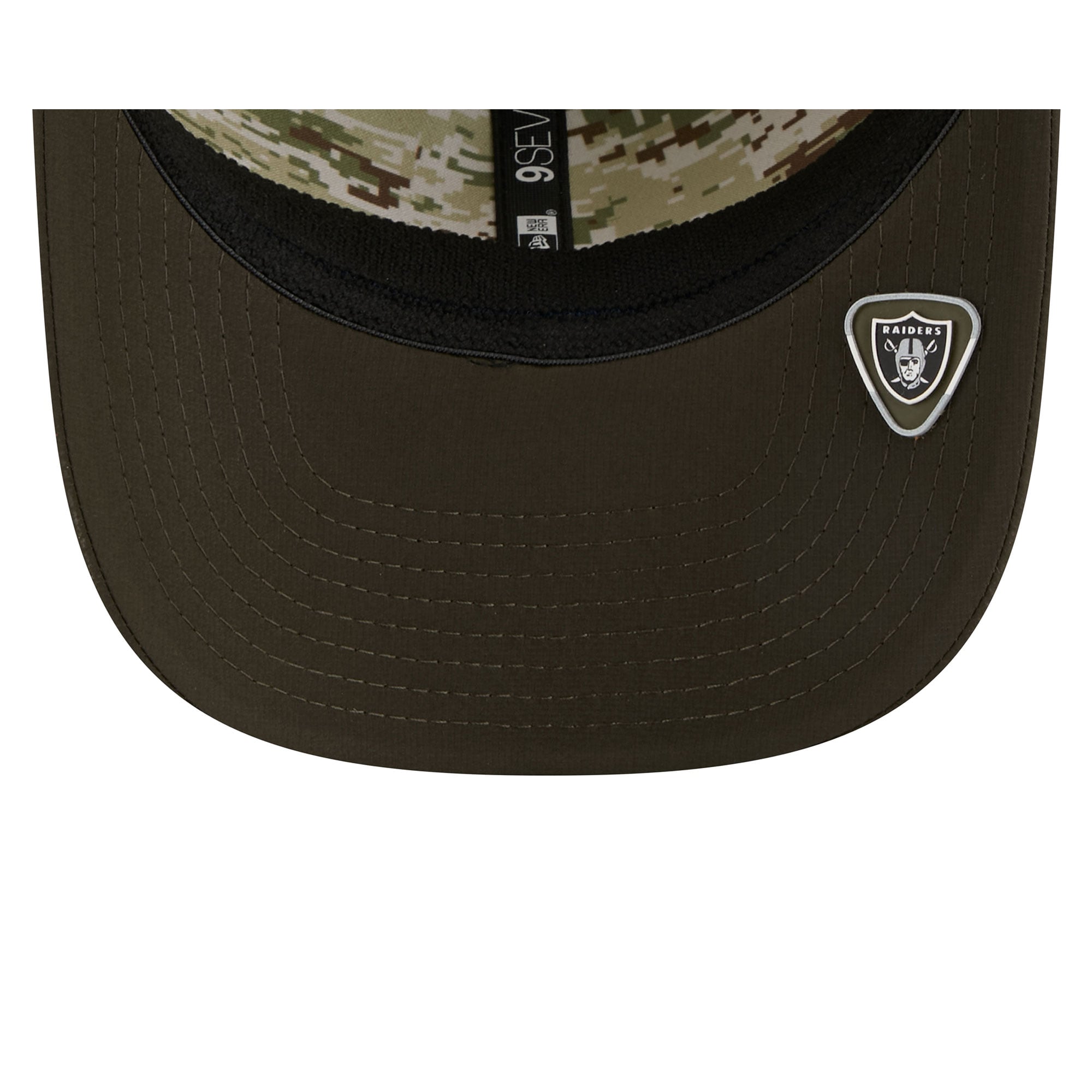Casquette ajustable 9SEVENTY verte New Era pour homme, Las Vegas Raiders 2025 Salute to Service
