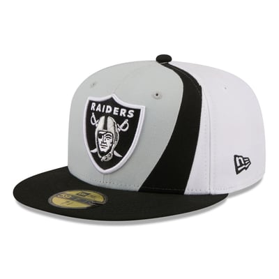 Las Vegas Raiders New Era Shock 59FIFTY Fitted Hat - Silver/Black