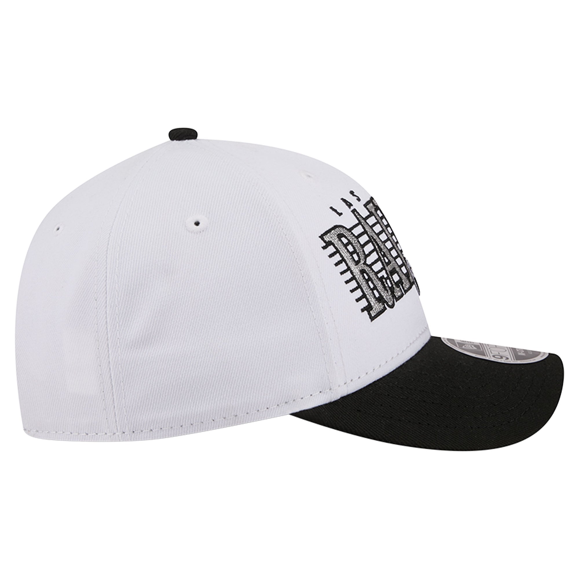 Casquette ajustable New Era blanche et noire Las Vegas Raiders Loyal 9FORTY M-Crown pour homme