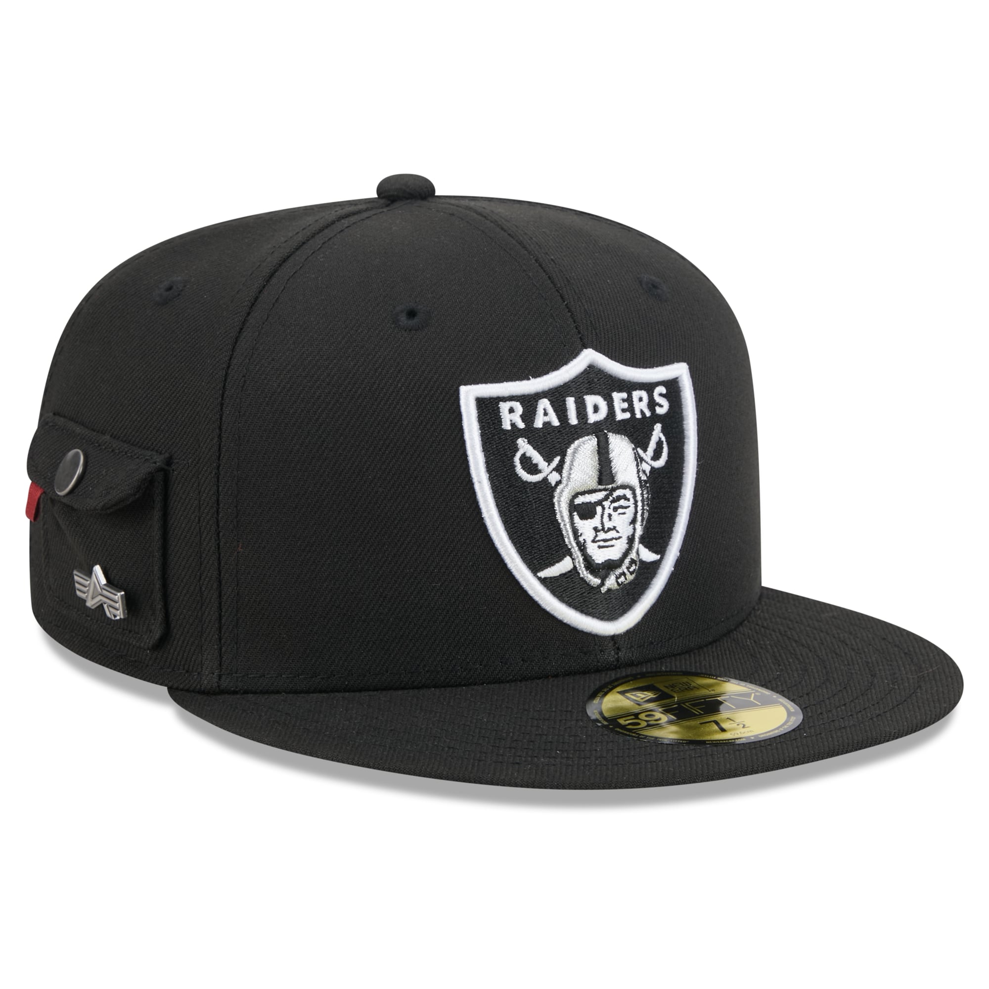 Casquette ajustée New Era x Alpha Industries noire Las Vegas Raiders 59FIFTY pour homme