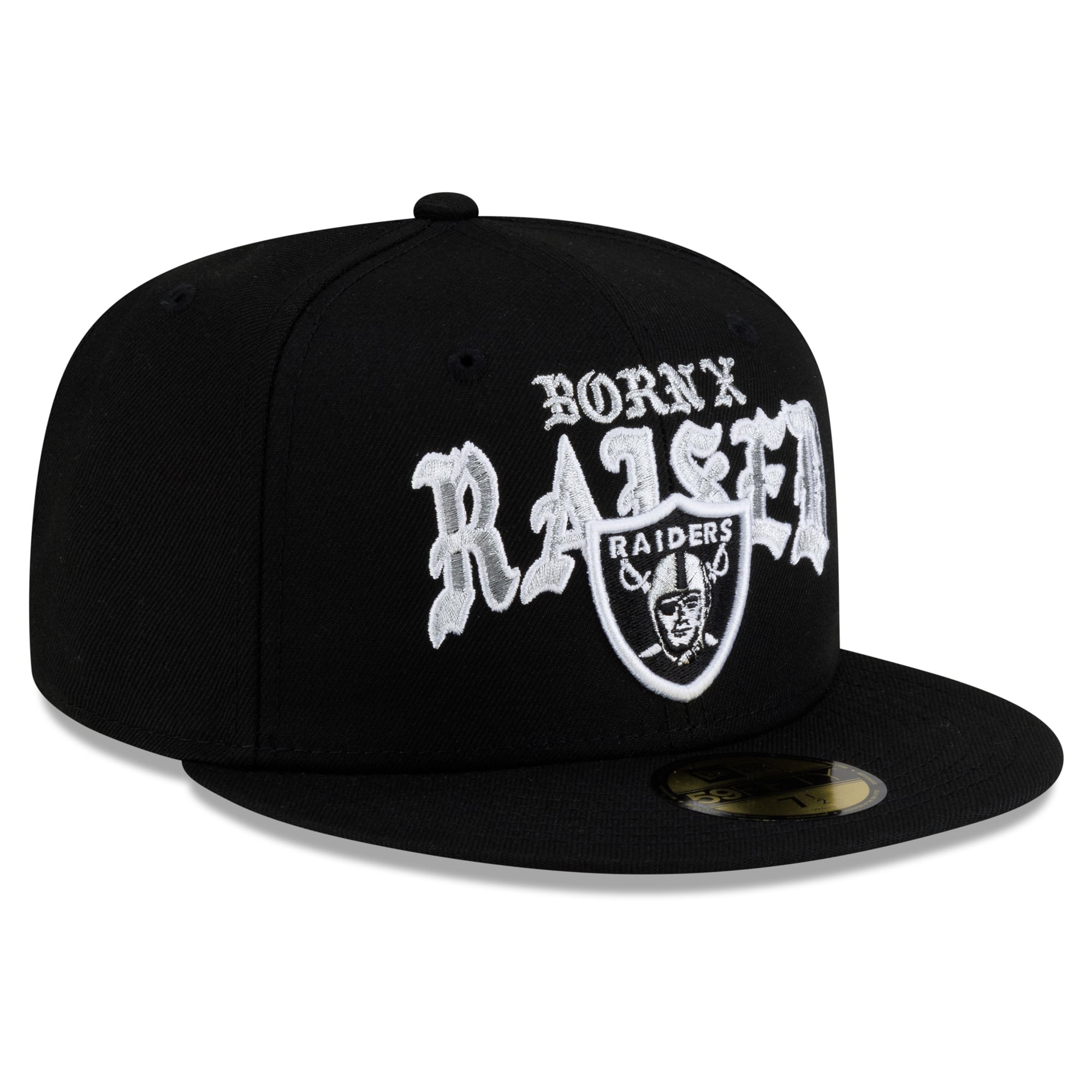 Men's New Era x Born Raised Black Las Vegas Raiders 59FIFTY Fitted Hat