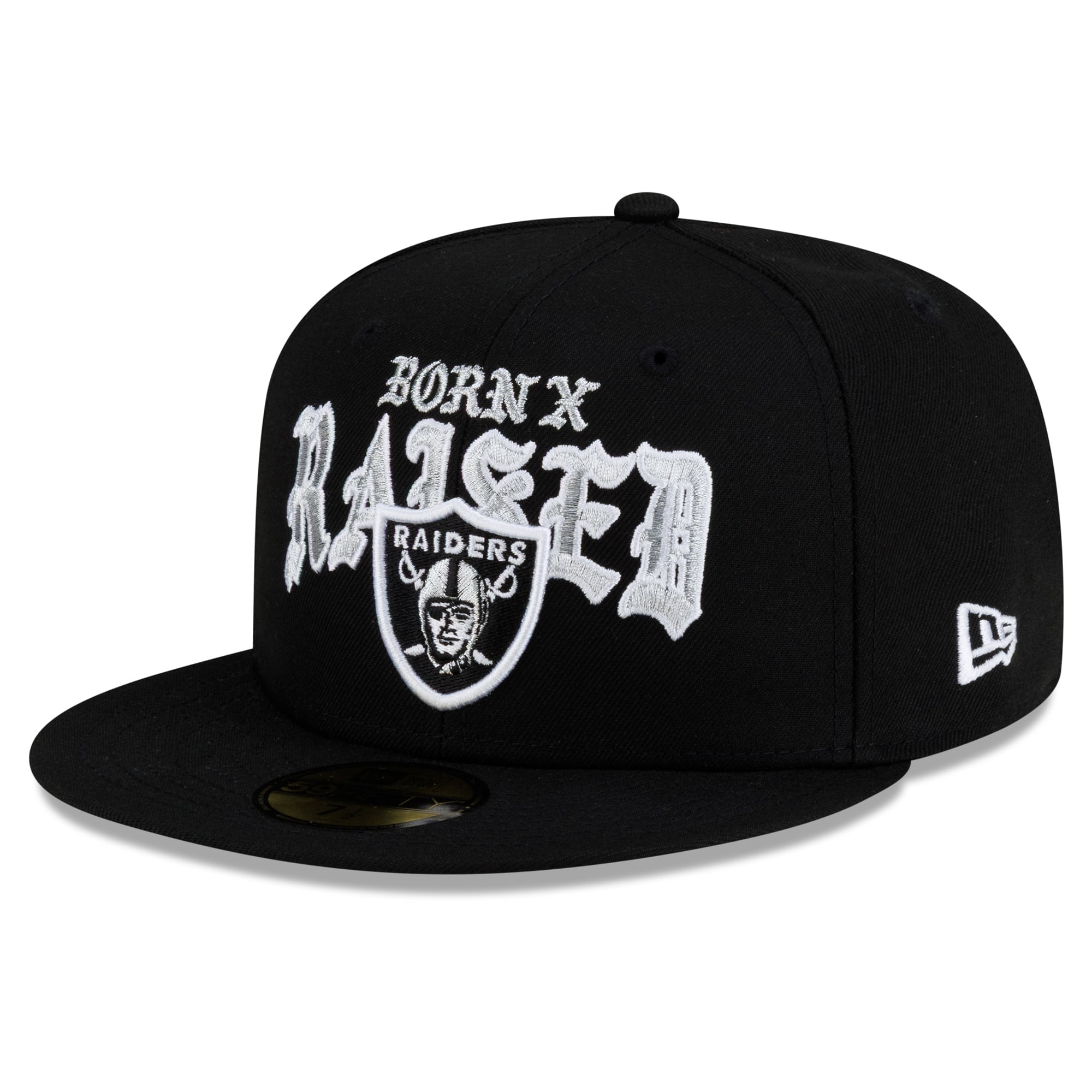 Men's New Era x Born Raised Black Las Vegas Raiders 59FIFTY Fitted Hat