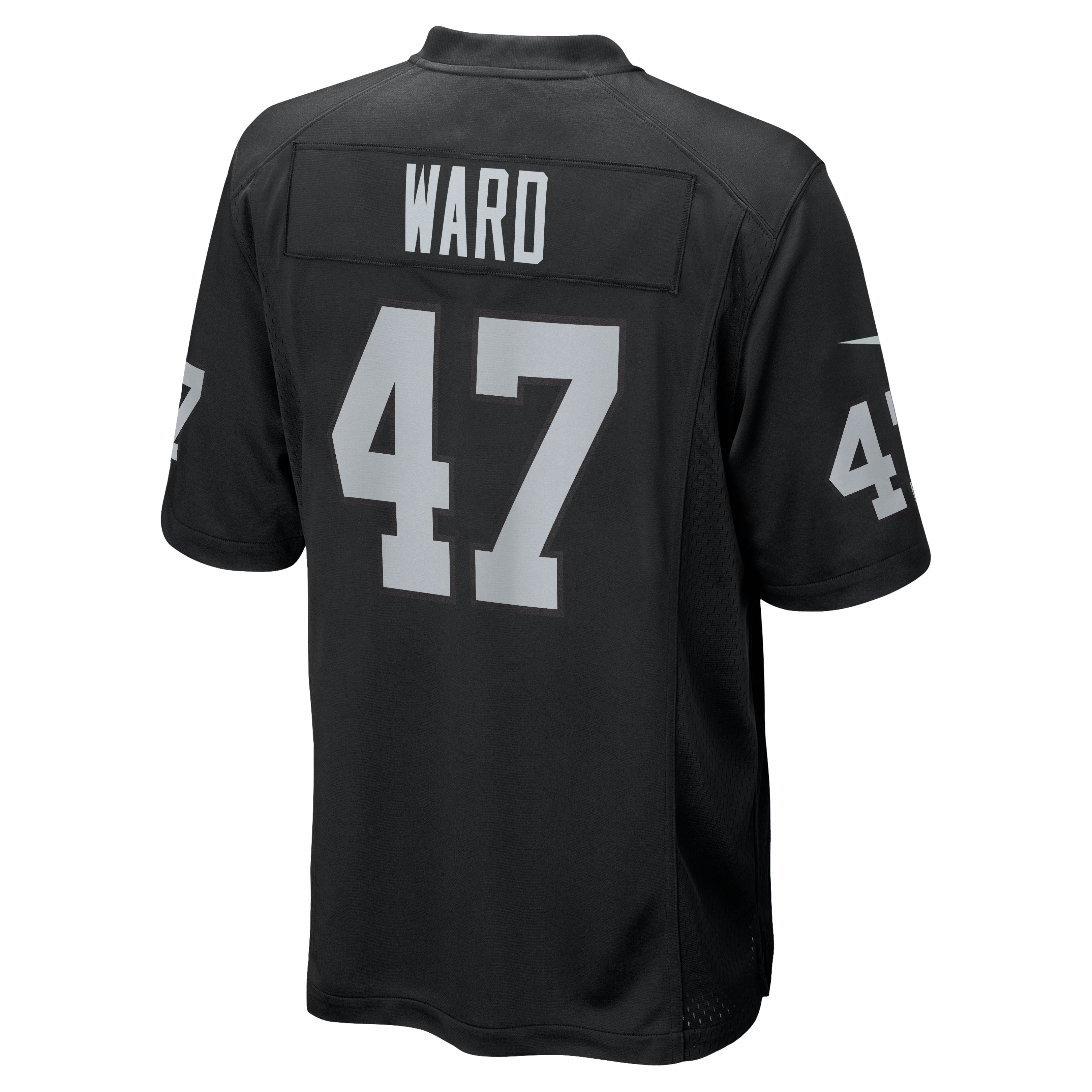 Maillot de match Nike Alex Ward noir pour homme, Las Vegas Raiders