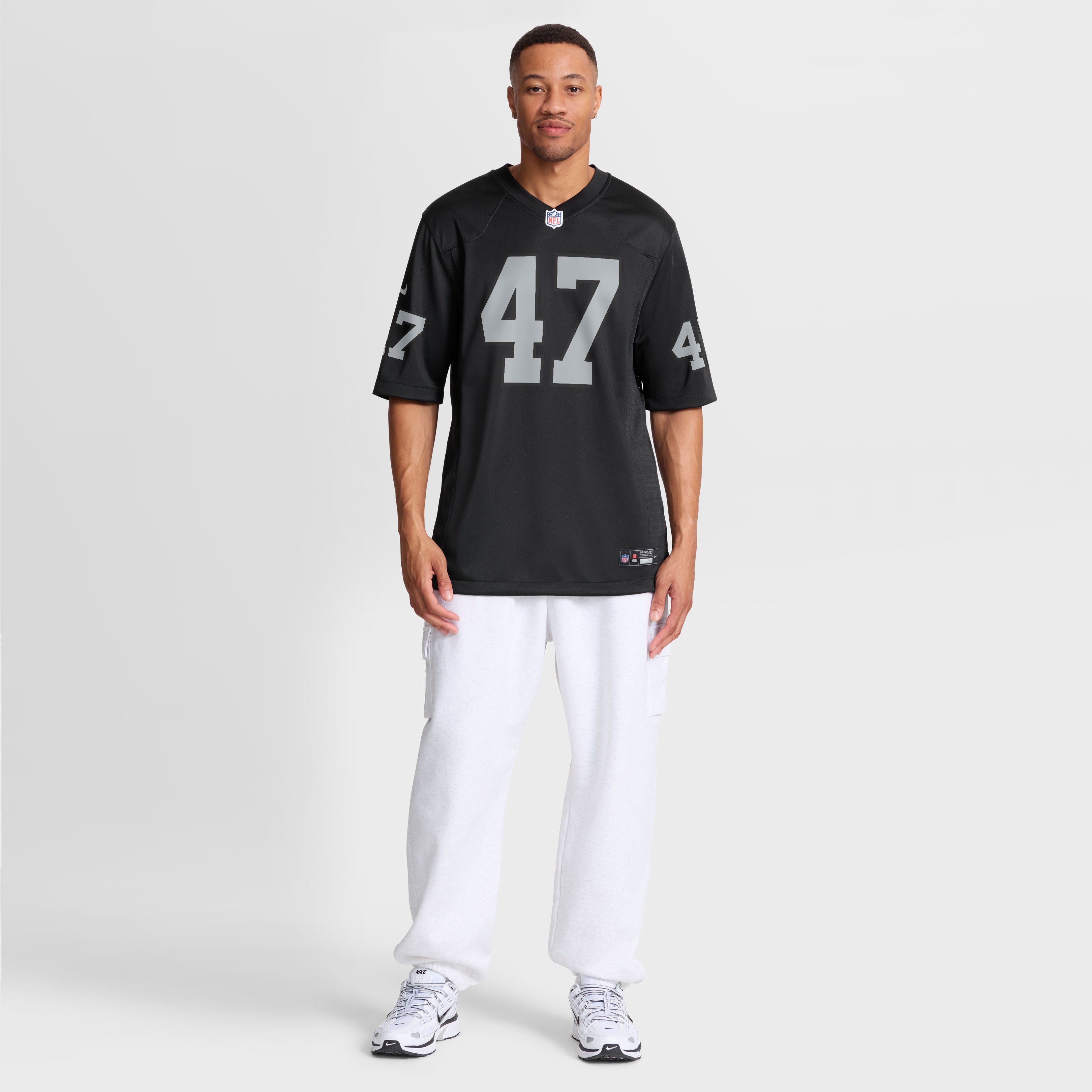 Maillot de match Nike Alex Ward noir pour homme, Las Vegas Raiders