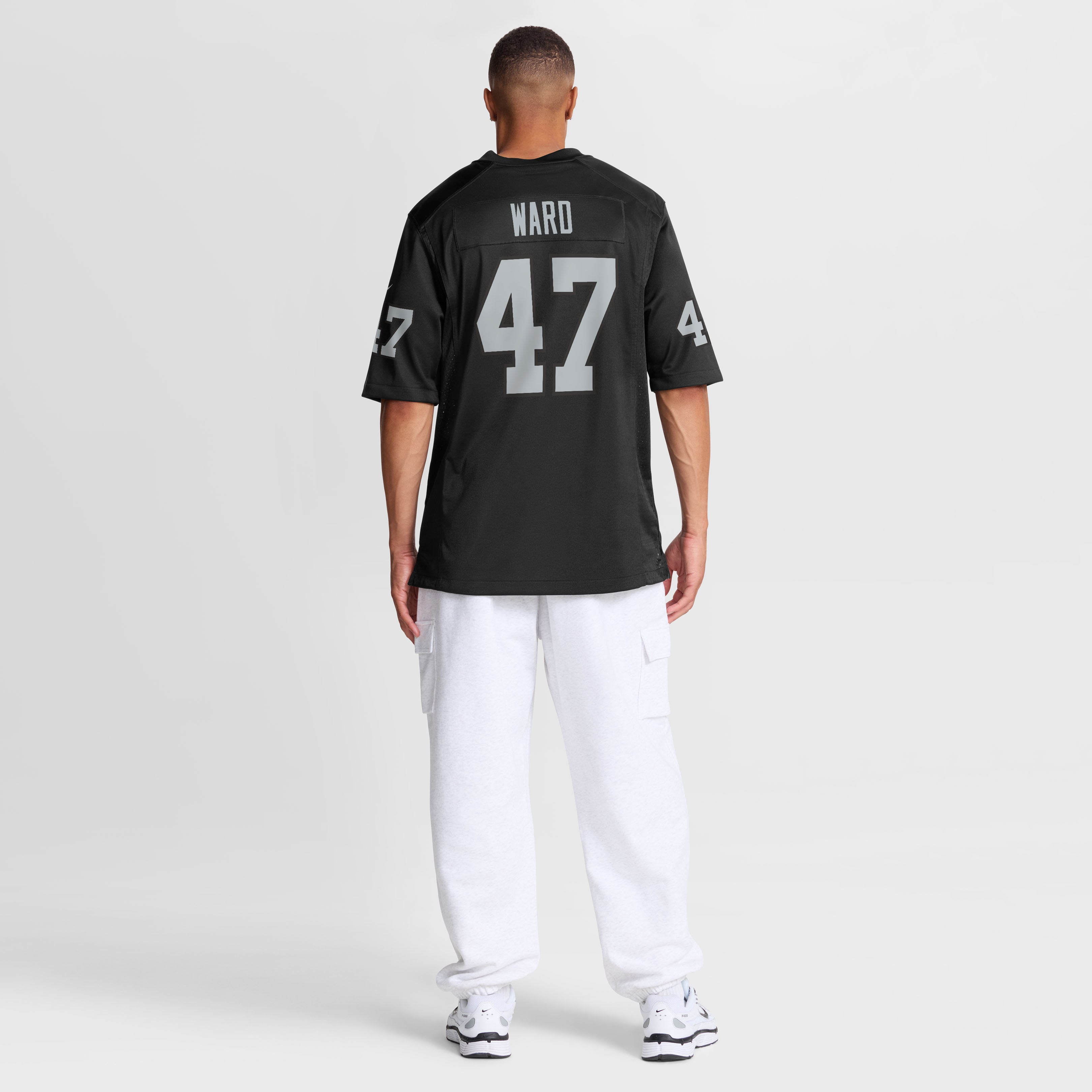Maillot de match Nike Alex Ward noir pour homme, Las Vegas Raiders