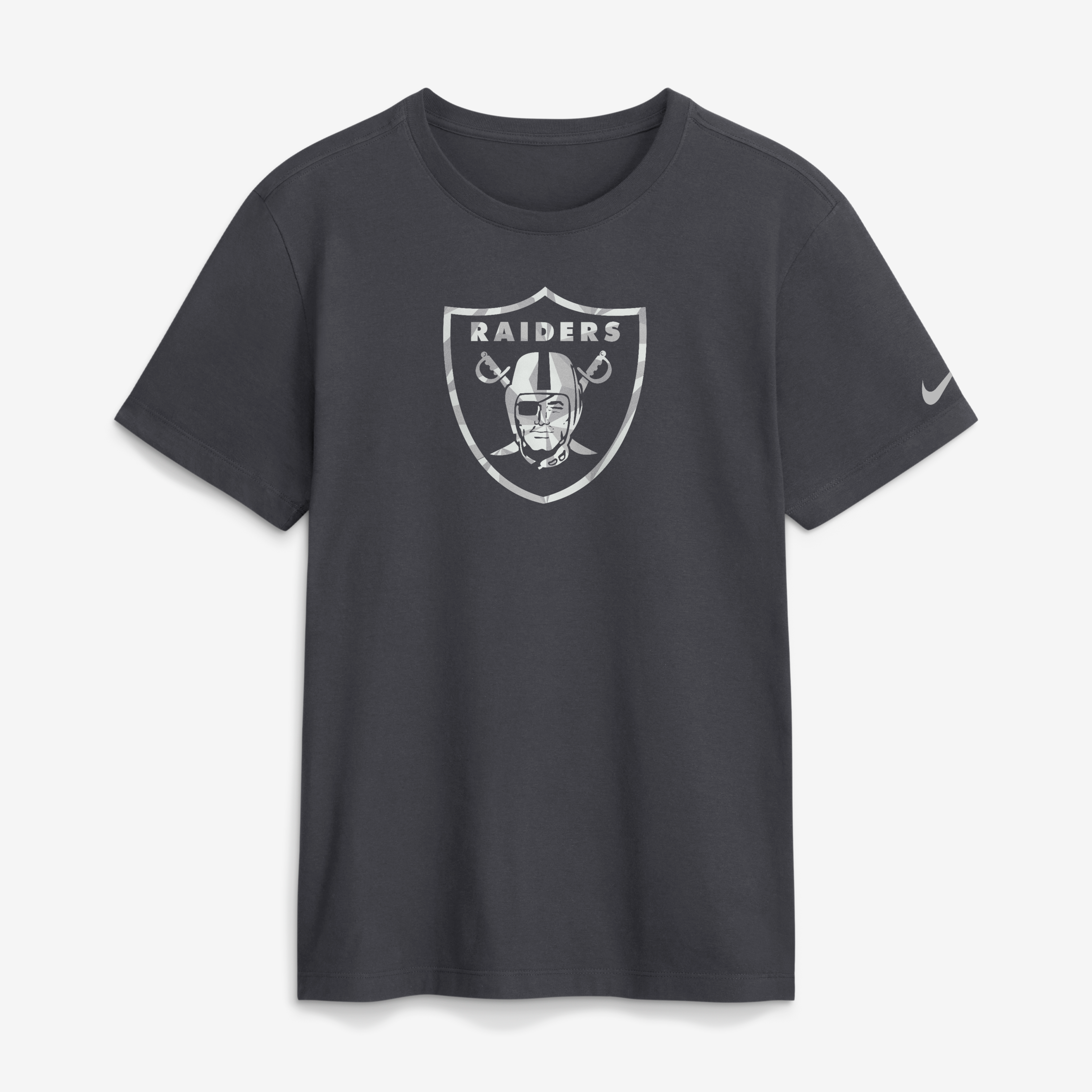Men's Nike Anthracite Las Vegas Raiders Fractal Logo T-Shirt