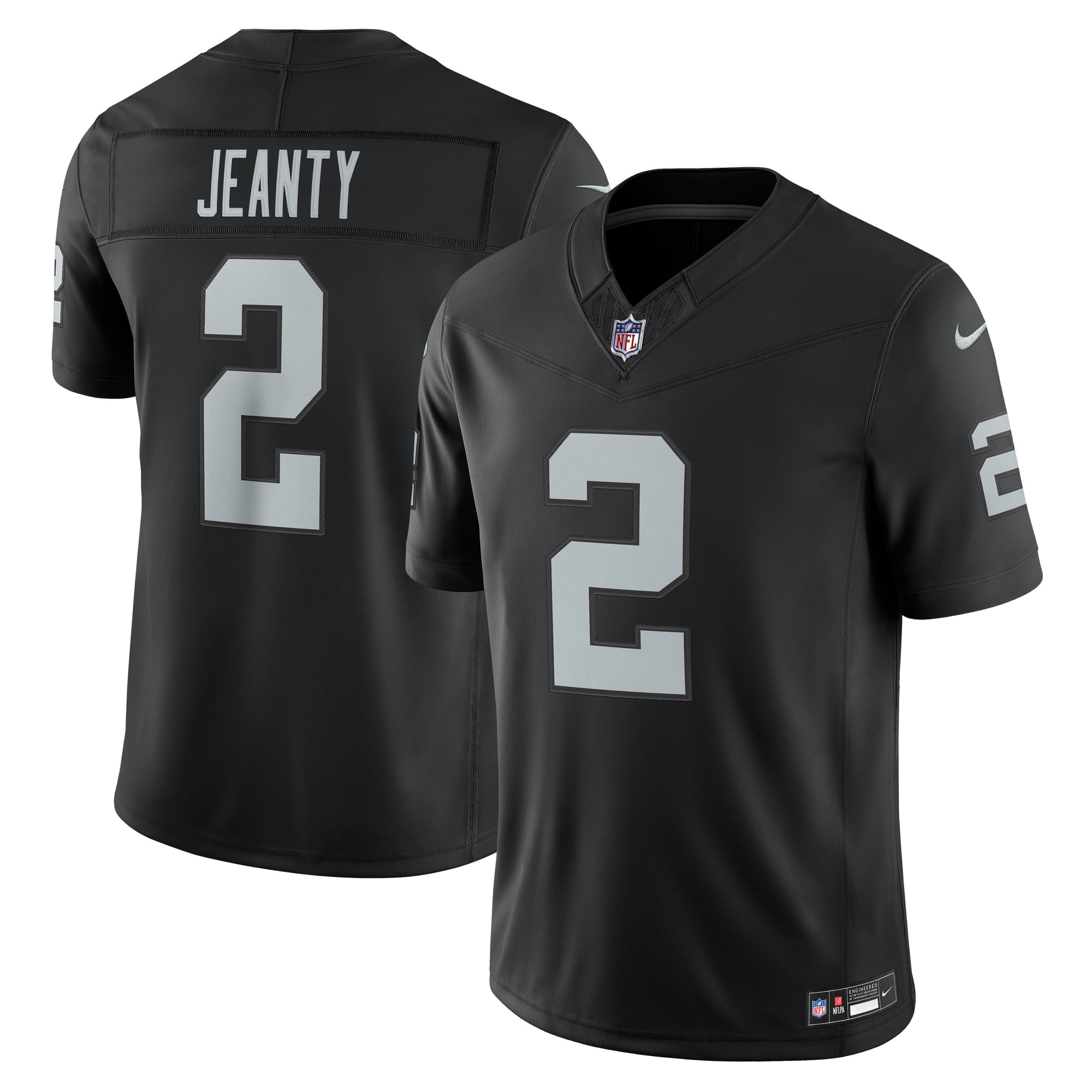Maillot Nike Ashton Jeanty noir Las Vegas Raiders Team Vapor F.U.S.E. Stitched Limited pour homme