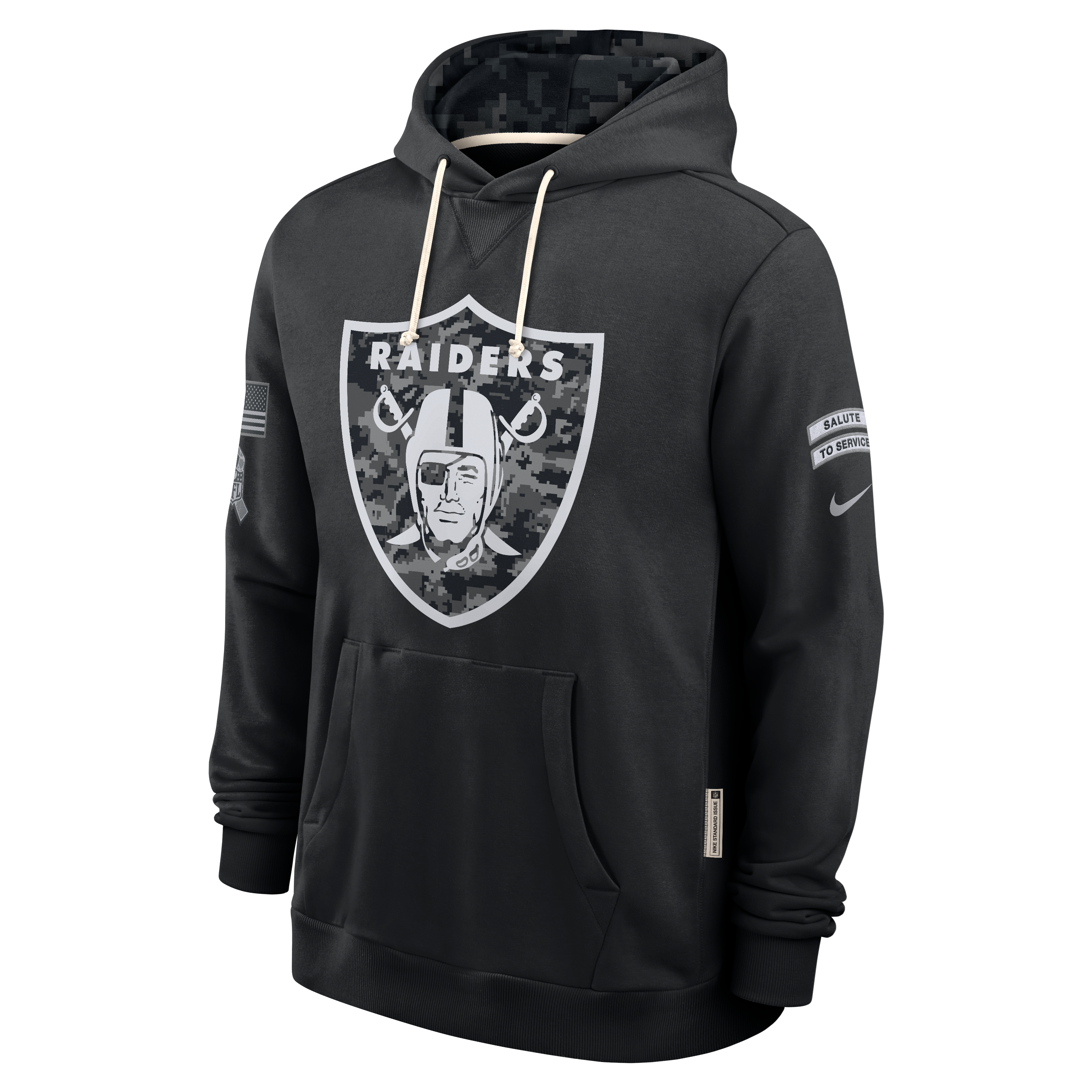 Men's Nike  Black Las Vegas Raiders 2026 Salute to Service Sideline Dri-FIT Pullover Hoodie