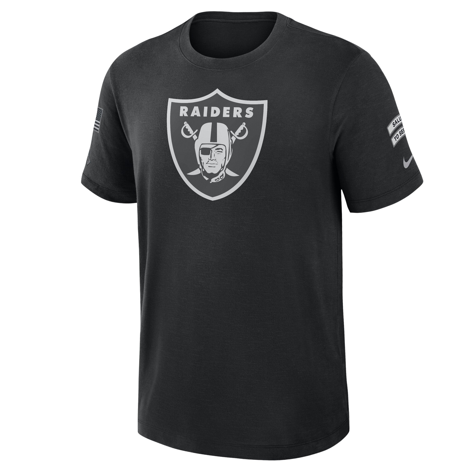 T-shirt Nike noir pour homme Las Vegas Raiders 2026 Salute to Service