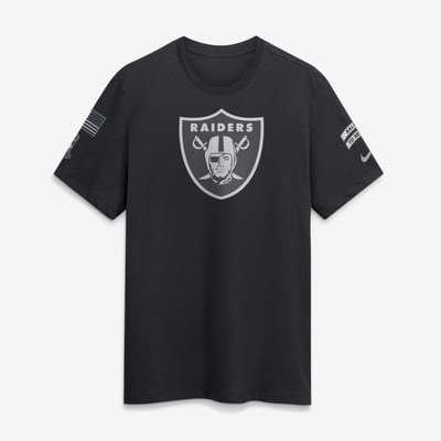  Las Vegas Raiders Nike 2026 Salute to Service Slub T-Shirt - Black