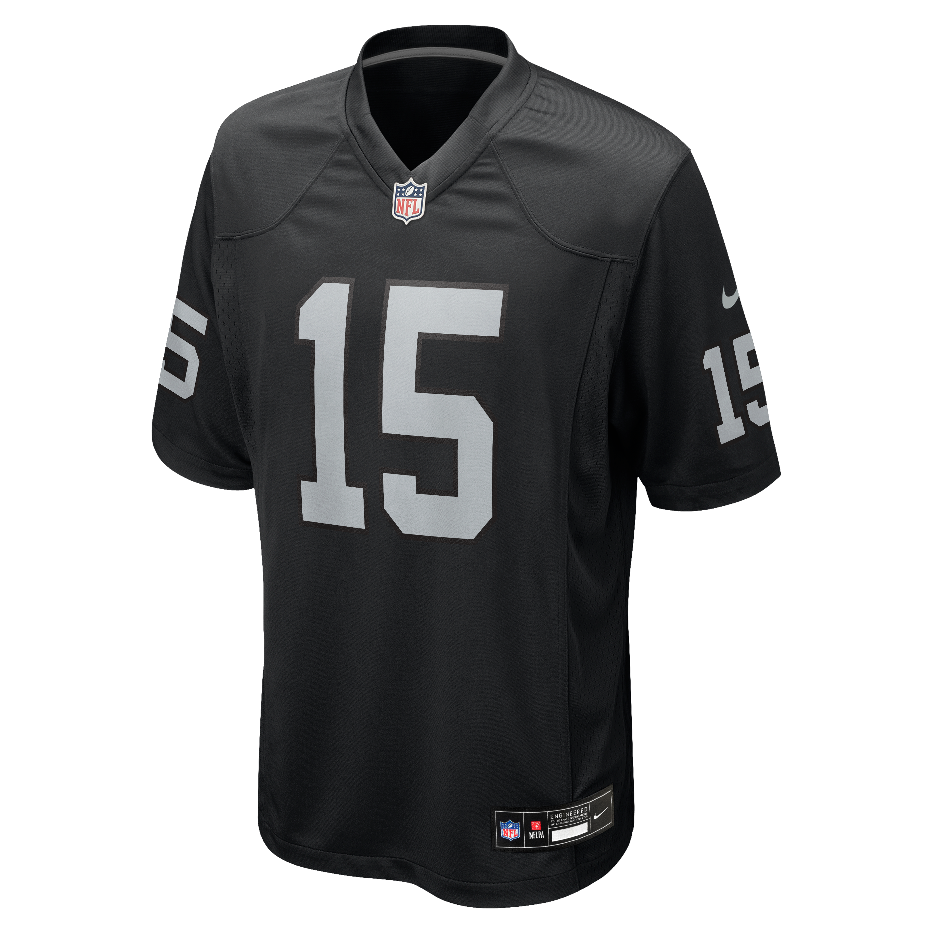 Maillot de match Nike noir pour homme des Las Vegas Raiders, porté par Fernando Mendoza