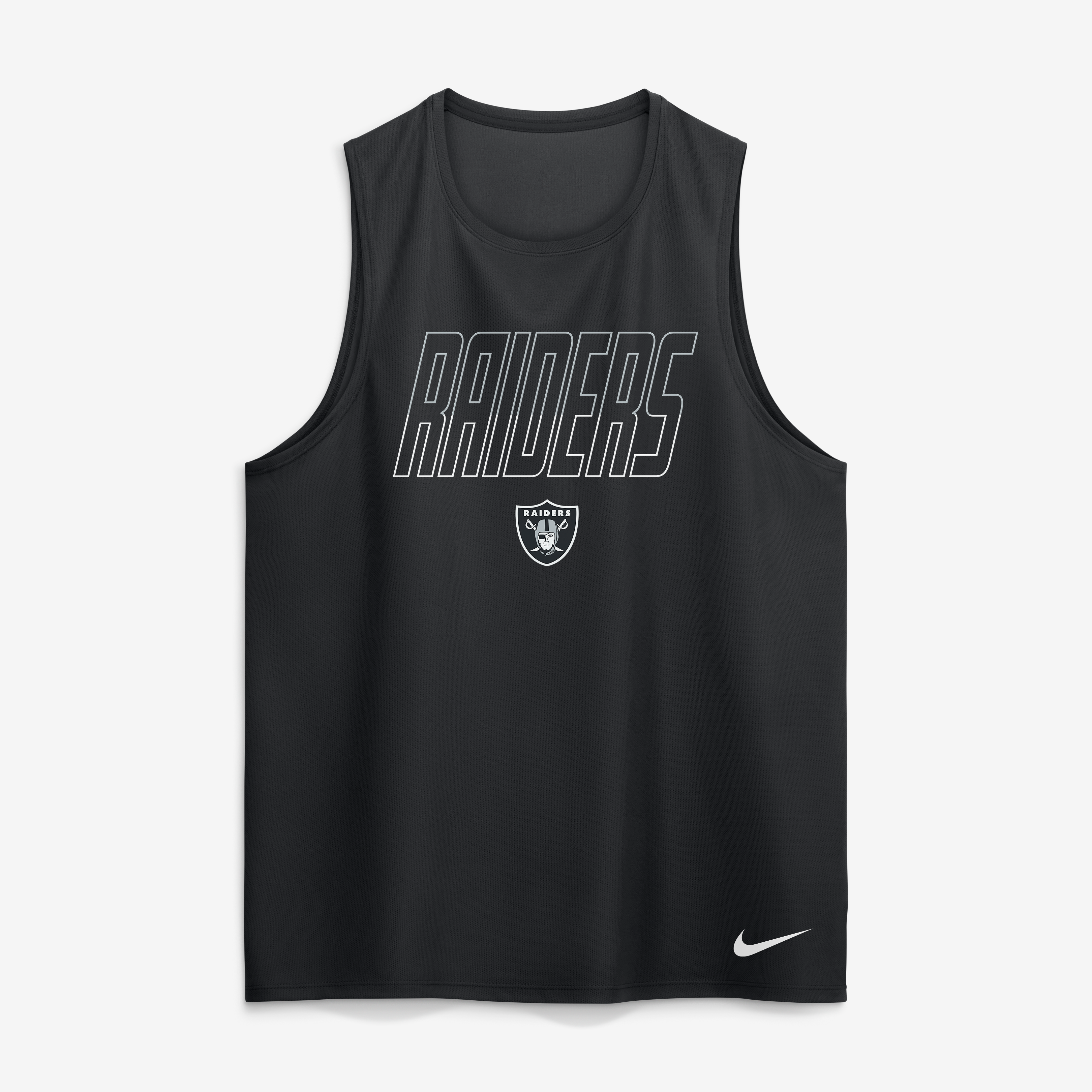 Men's Nike Black Las Vegas Raiders Kickoff Miler Dri-FIT Tank Top