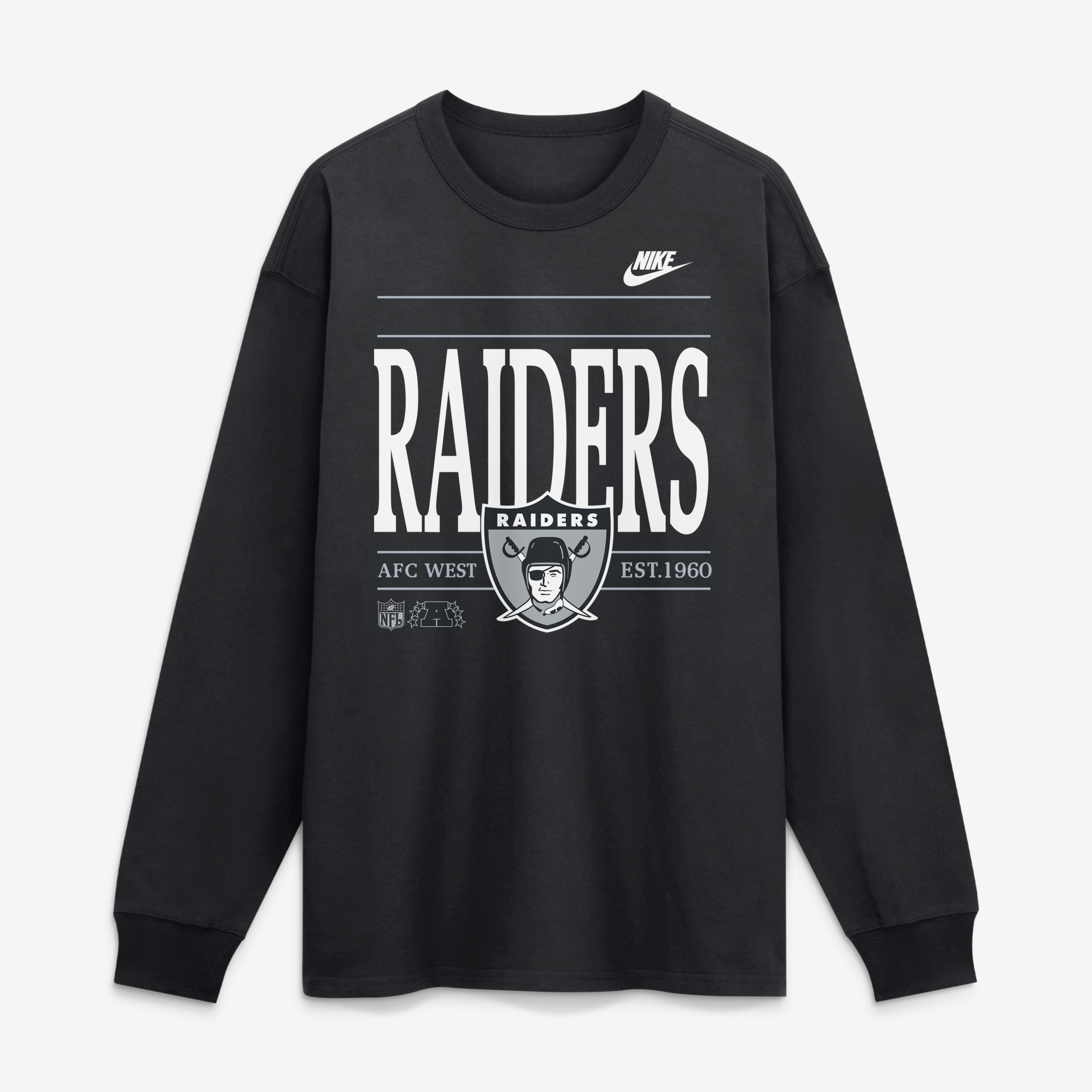 Men's Nike Black Las Vegas Raiders Red Zone Long Sleeve Max90 T-Shirt