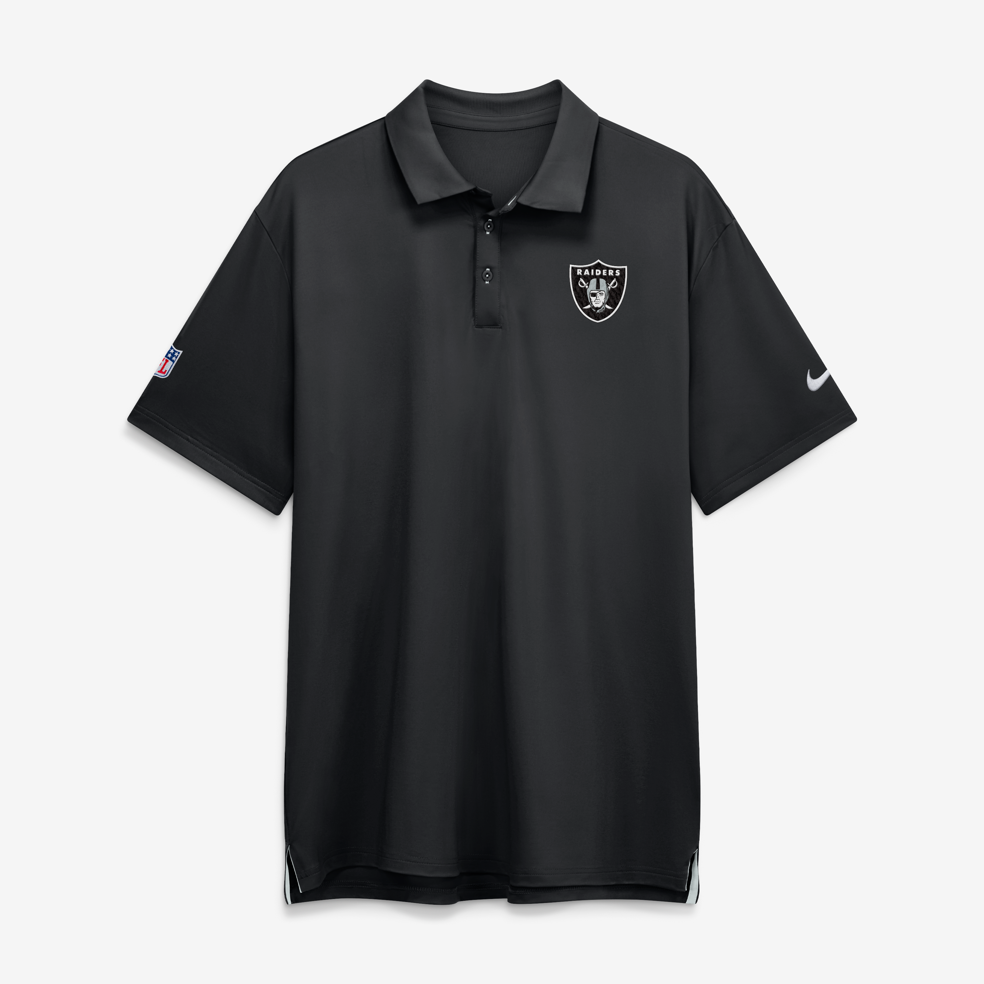 Men's Nike Black Las Vegas Raiders Sideline Powerful Blocking Dri-FIT Tour Polo